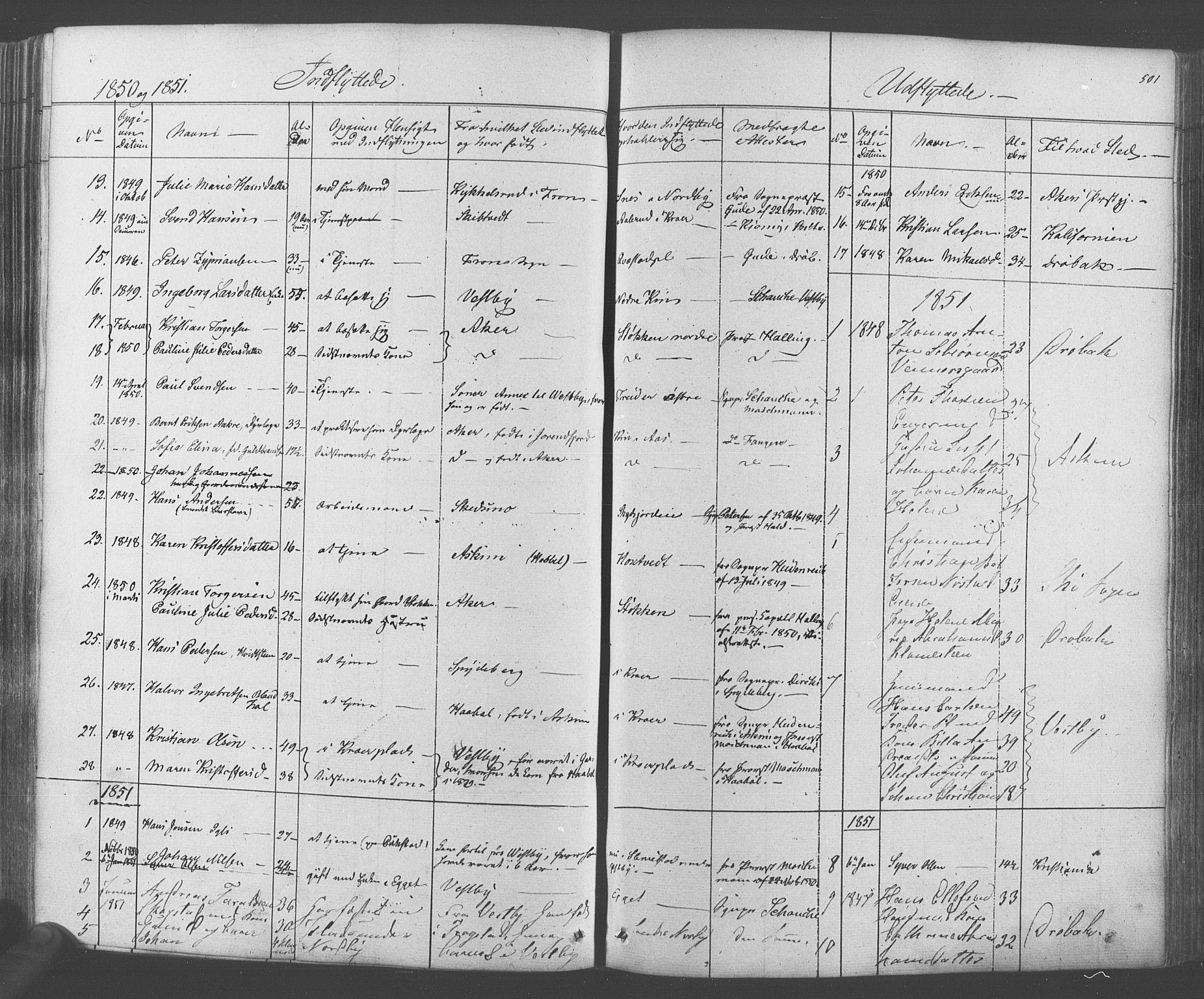 Ås prestekontor Kirkebøker, AV/SAO-A-10894/F/Fa/L0006: Ministerialbok nr. I 6, 1841-1853, s. 500-501