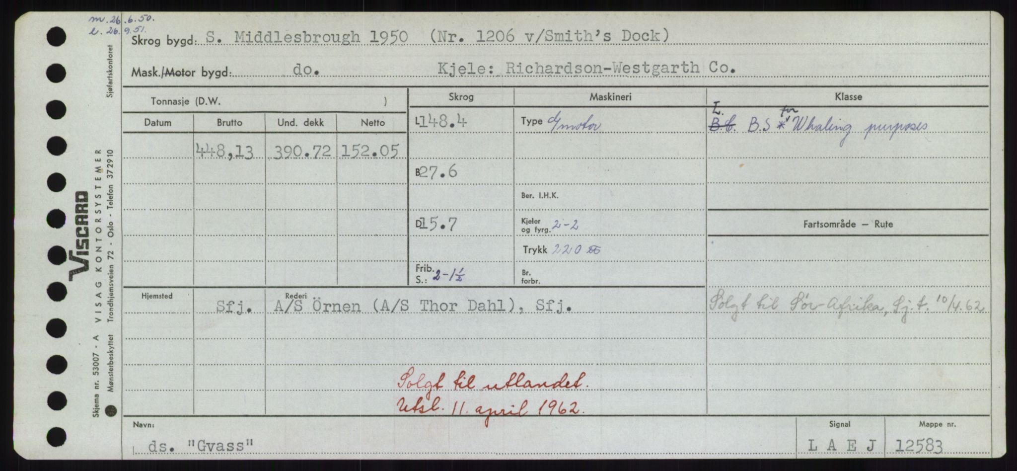 Sjøfartsdirektoratet med forløpere, Skipsmålingen, RA/S-1627/H/Hd/L0013: Fartøy, Gne-Gås, s. 473