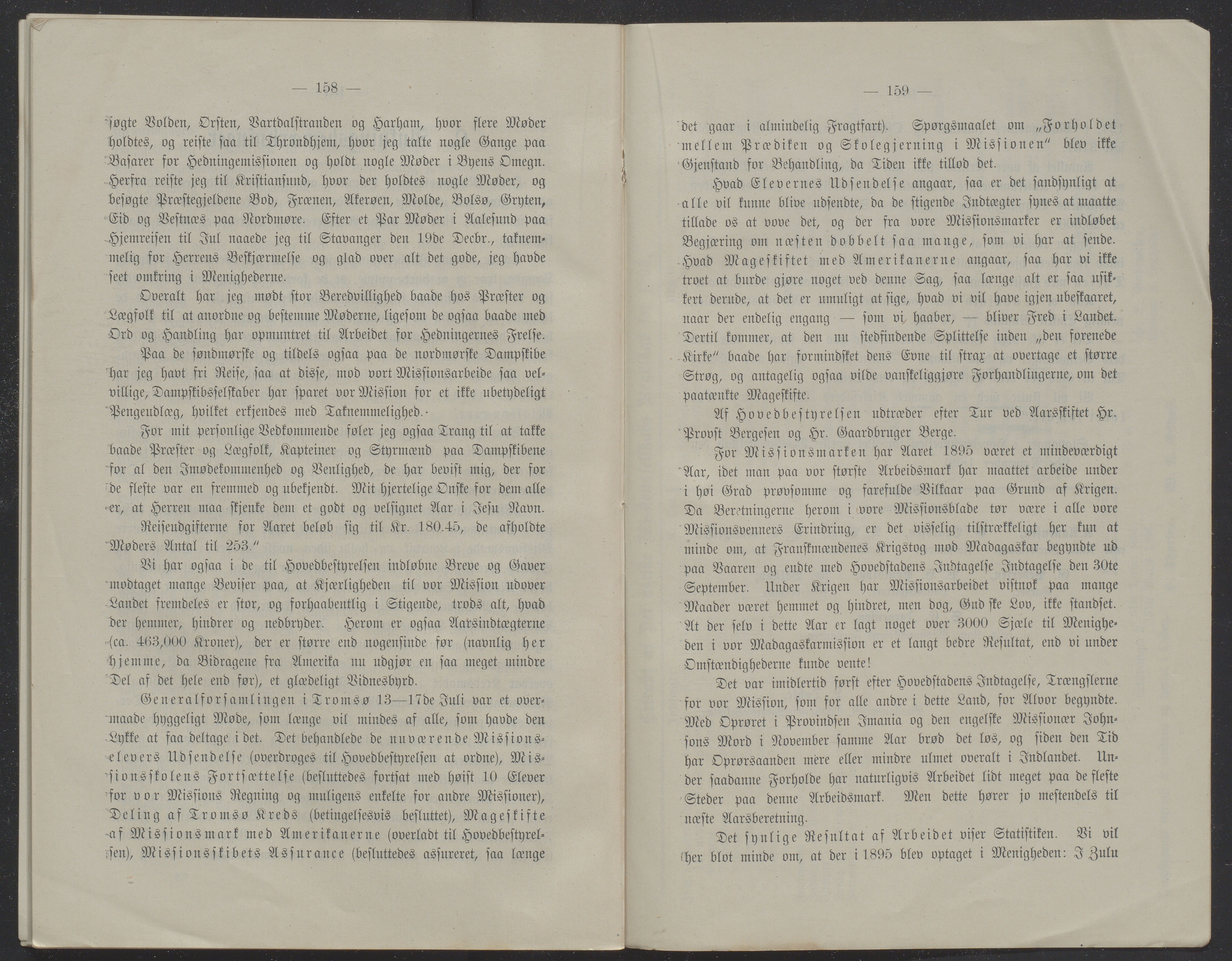 Det Norske Misjonsselskap - hovedadministrasjonen, VID/MA-A-1045/D/Db/Dba/L0339/0007: Beretninger, Bøker, Skrifter o.l   / Årsberetninger. Heftet. 54. , 1896, s. 158-159