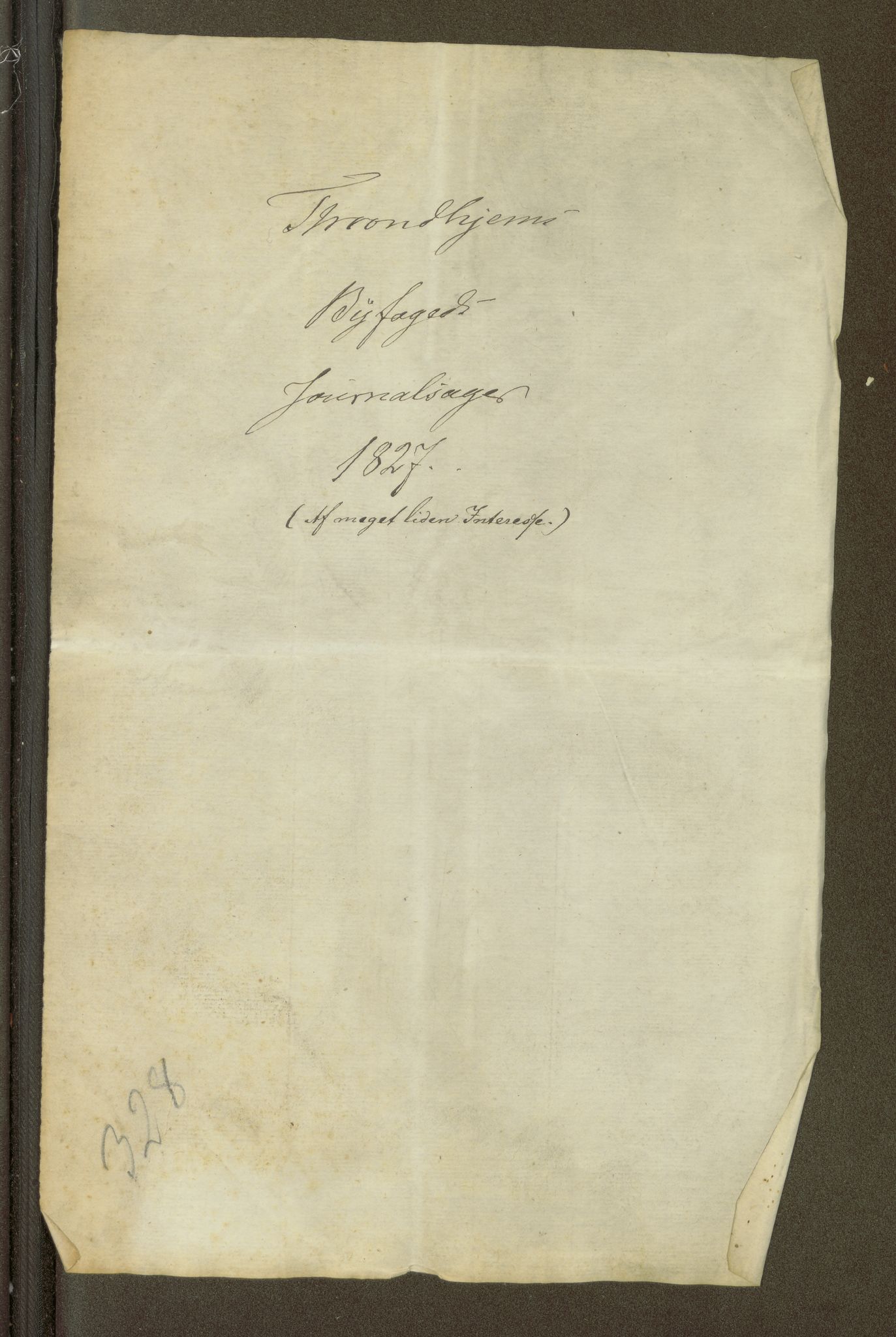 Trondheim byfogd, AV/SAT-A-0003/1/7/7Ca/L0007: Journalsaker, 1826-1828, s. 384