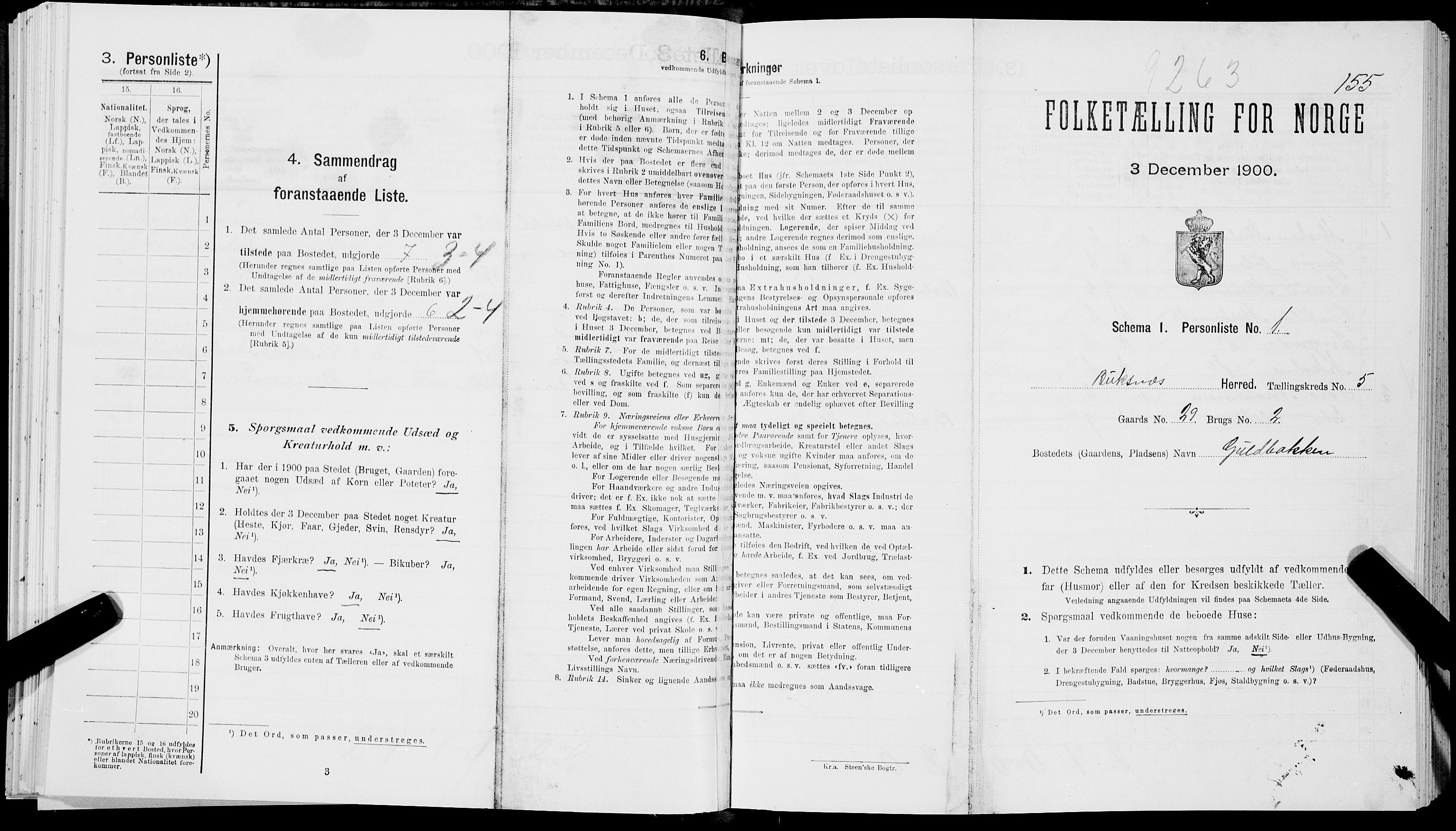 SAT, Folketelling 1900 for 1860 Buksnes herred, 1900, s. 622