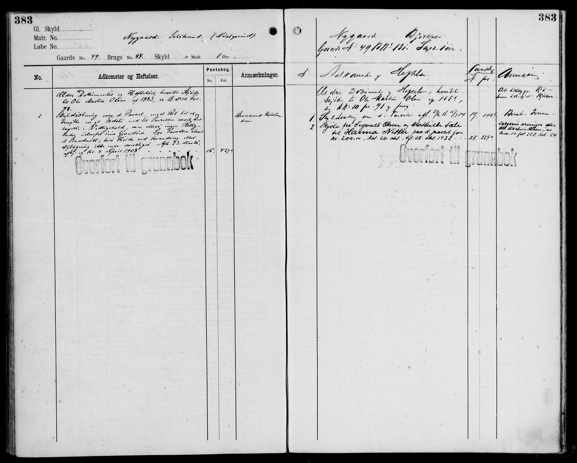Midhordland sorenskriveri, AV/SAB-A-3001/1/G/Ga/Gab/L0110: Panteregister nr. II.A.b.110, s. 383
