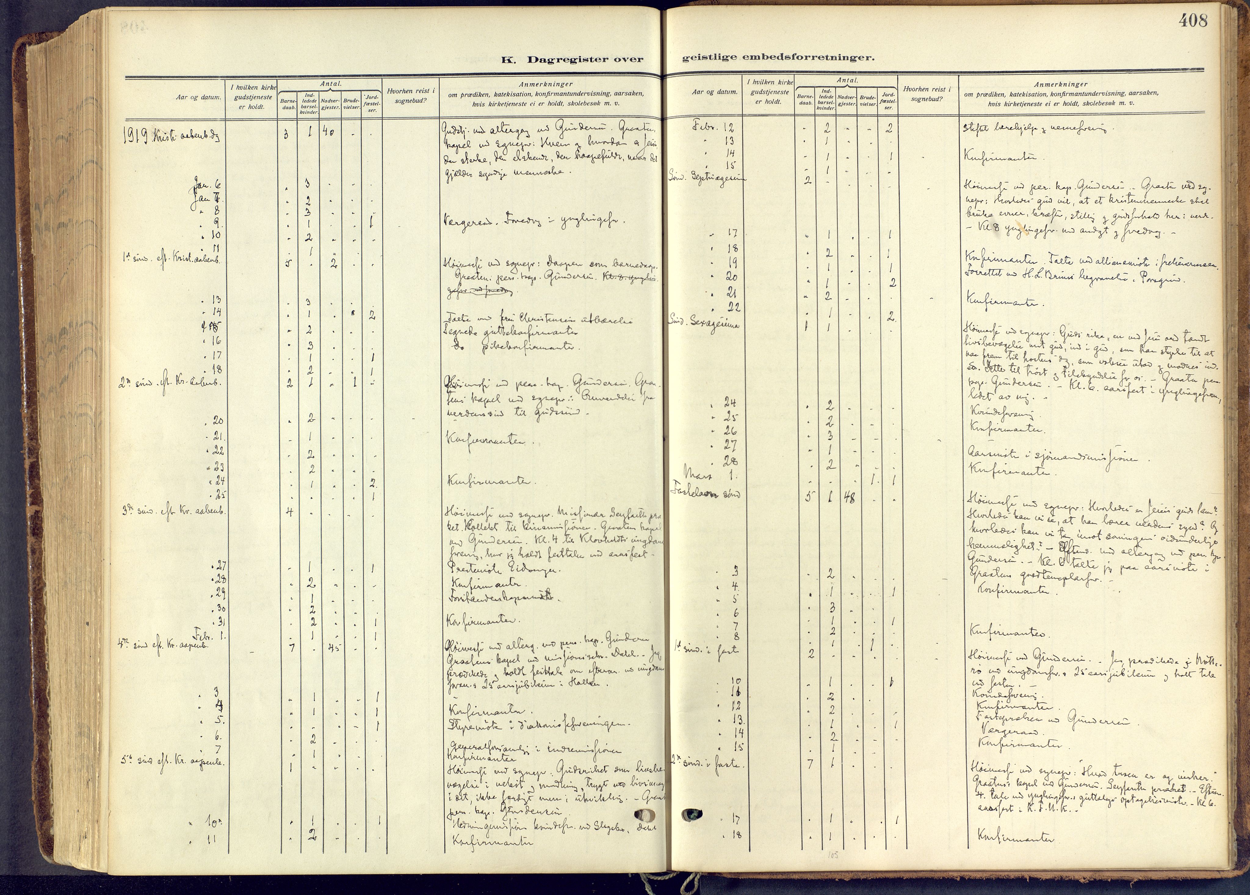 Skien kirkebøker, AV/SAKO-A-302/F/Fa/L0013: Ministerialbok nr. 13, 1915-1921, s. 408