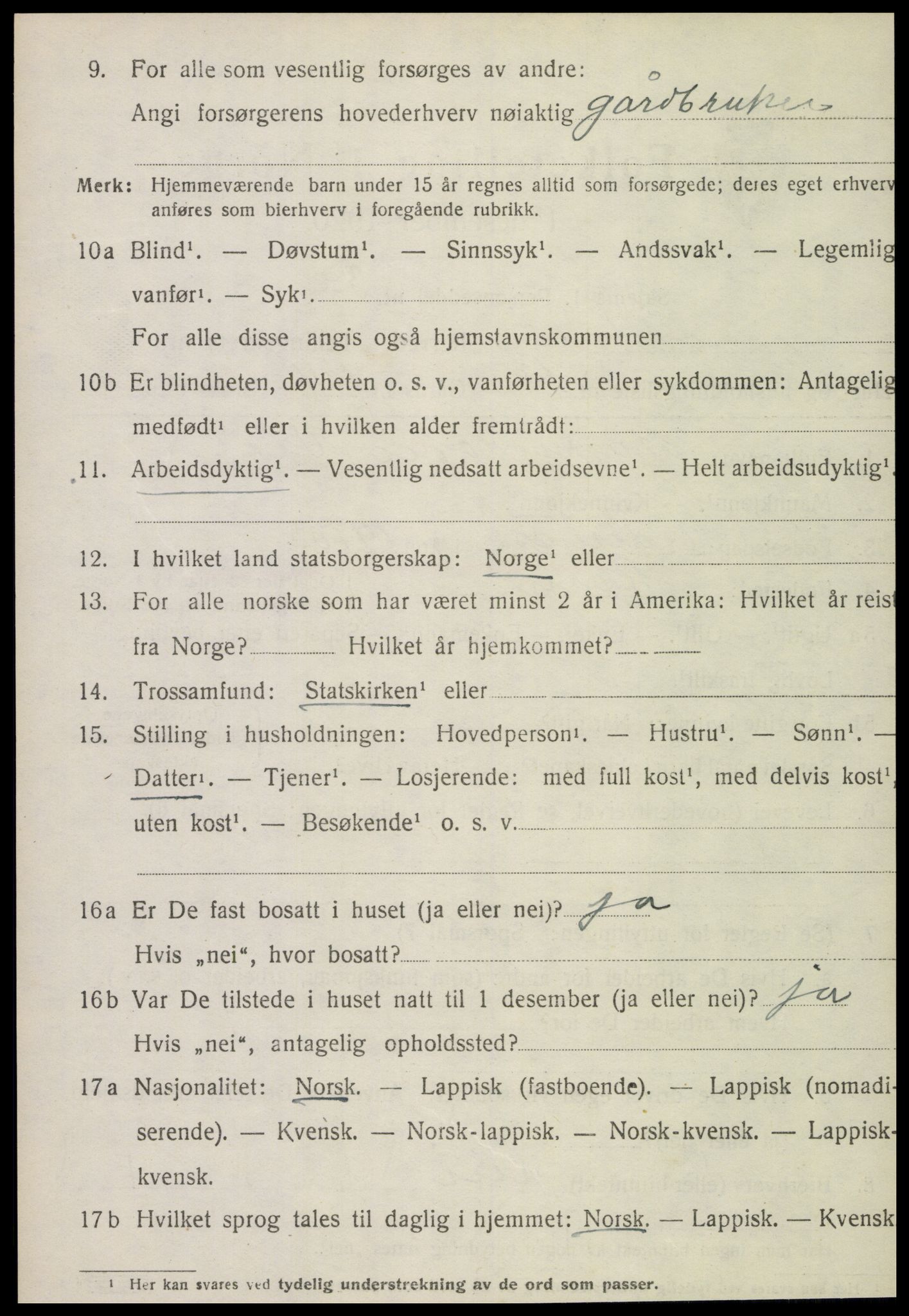 SAT, Folketelling 1920 for 1734 Stod herred, 1920, s. 2425