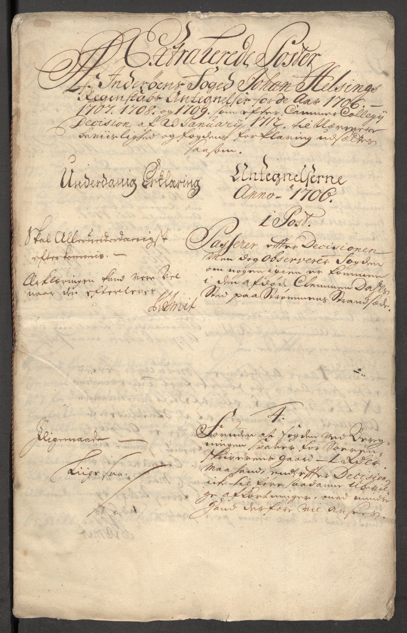 Rentekammeret inntil 1814, Reviderte regnskaper, Fogderegnskap, RA/EA-4092/R63/L4317: Fogderegnskap Inderøy, 1709, s. 460