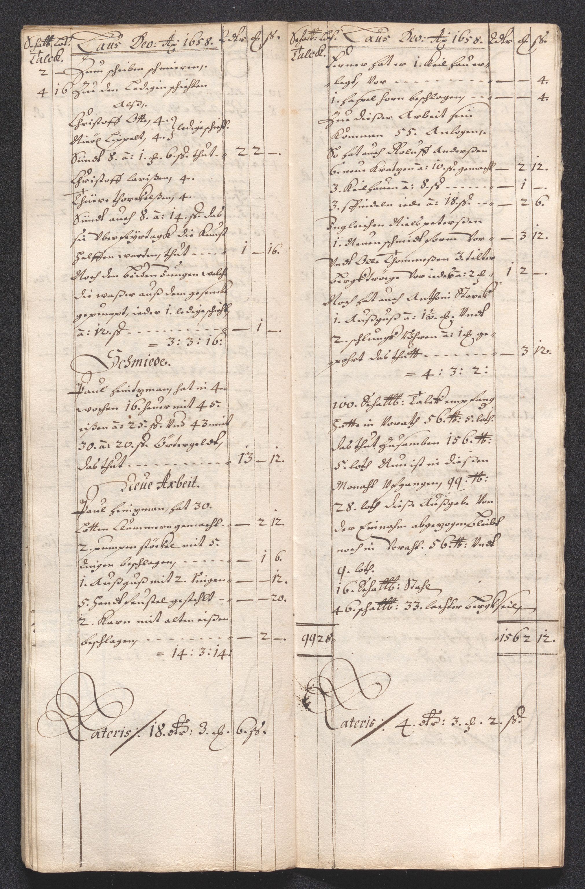 Kongsberg Sølvverk 1623-1816, AV/SAKO-EA-3135/001/D/Dc/Dcd/L0033: Utgiftsregnskap for gruver m.m. , 1658, s. 245