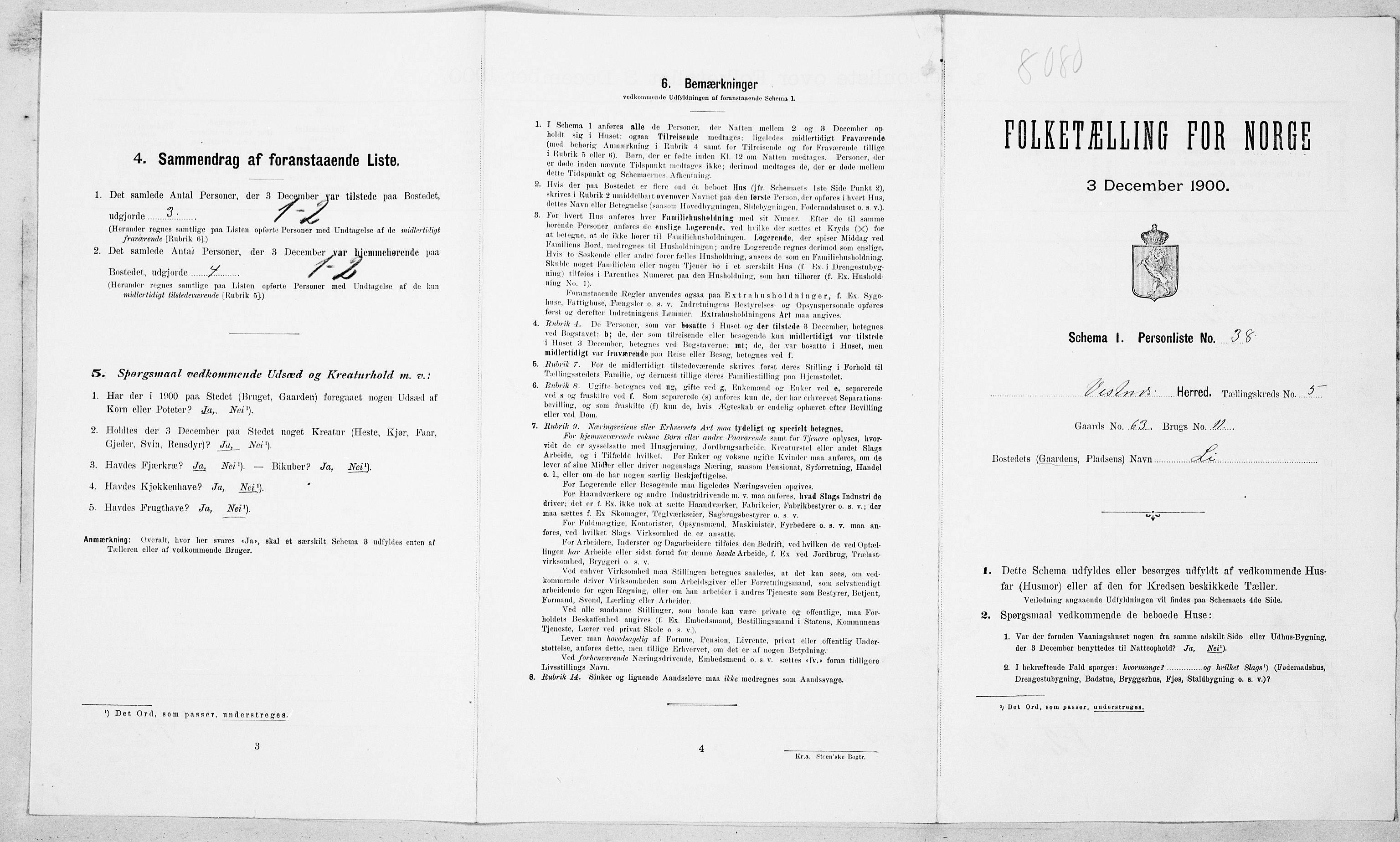 SAT, Folketelling 1900 for 1535 Vestnes herred, 1900, s. 579