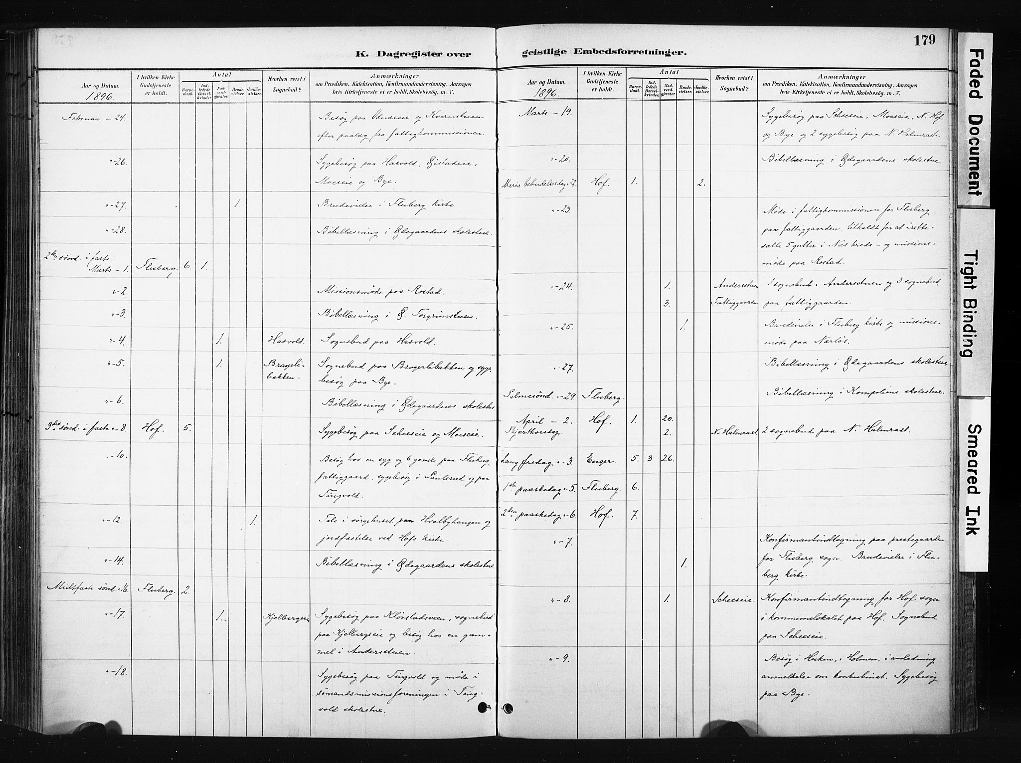 Søndre Land prestekontor, AV/SAH-PREST-122/K/L0004: Ministerialbok nr. 4, 1895-1904, s. 179