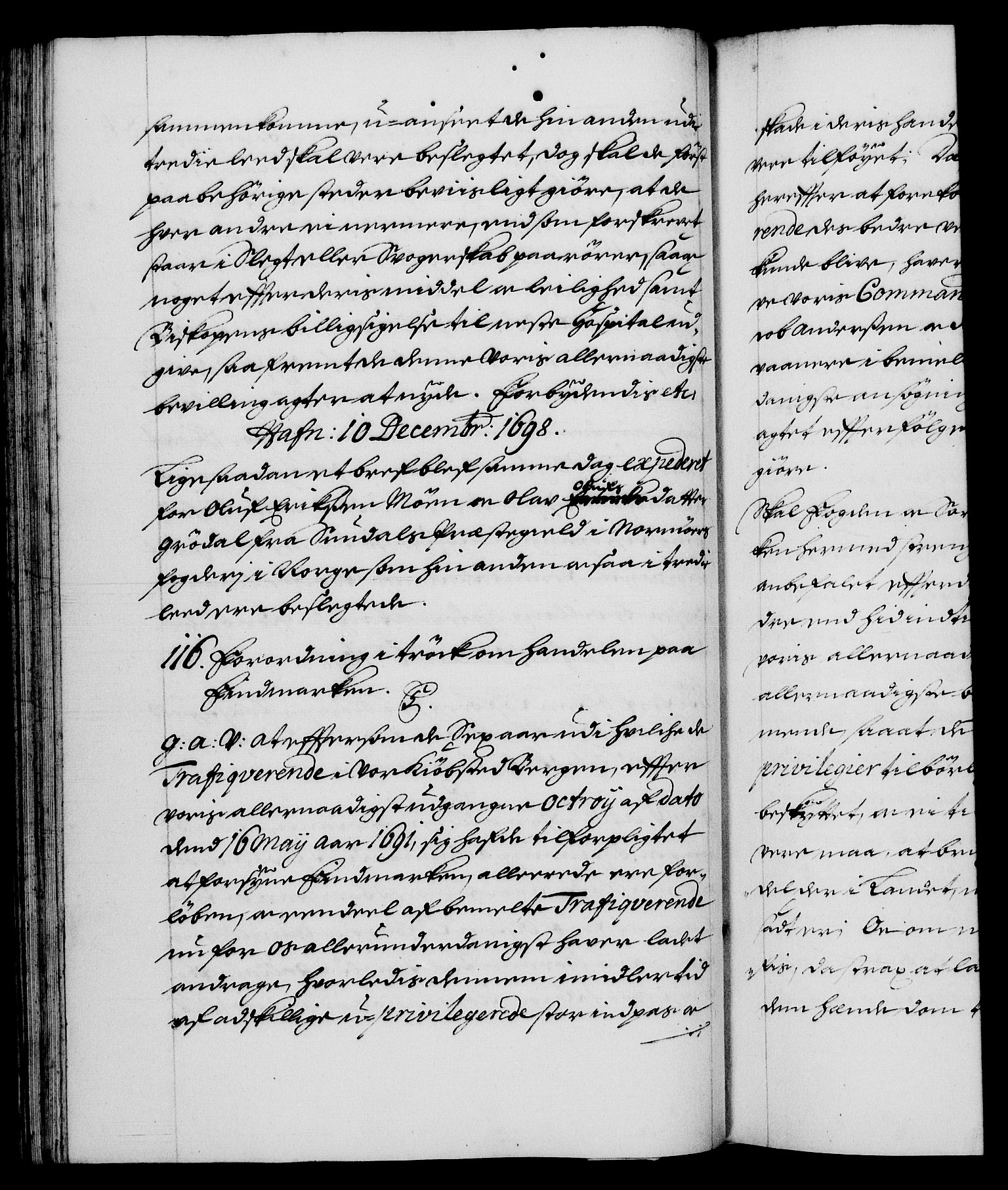 Danske Kanselli 1572-1799, AV/RA-EA-3023/F/Fc/Fca/Fcaa/L0017: Norske registre (mikrofilm), 1698-1699, s. 84b
