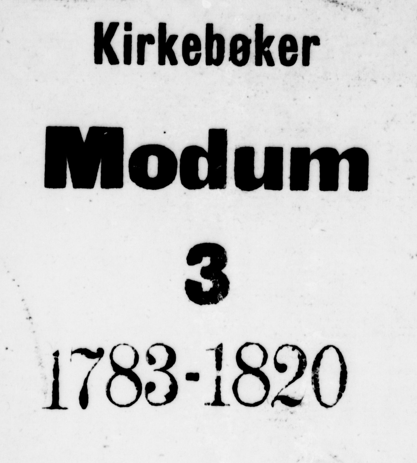 Modum kirkebøker, SAKO/A-234/F/Fa/L0003: Ministerialbok nr. 3, 1783-1819