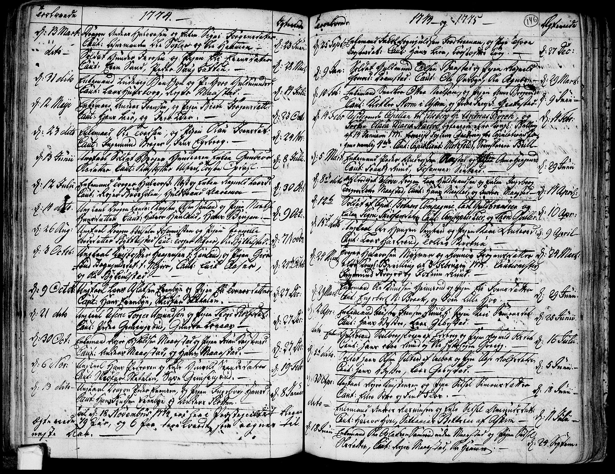 Trøgstad prestekontor Kirkebøker, AV/SAO-A-10925/F/Fa/L0004: Ministerialbok nr. I 4, 1750-1784, s. 146