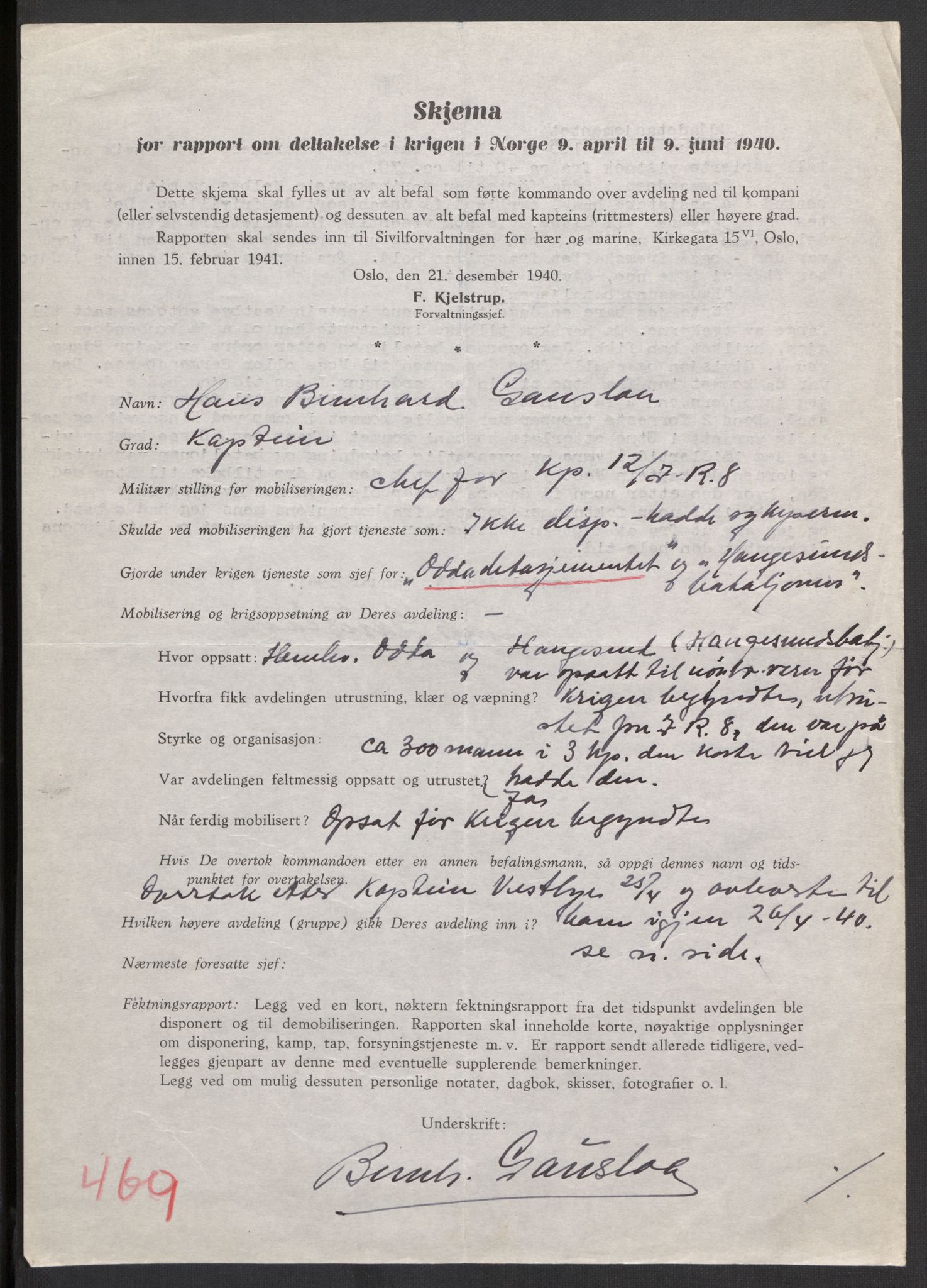 Forsvaret, Forsvarets krigshistoriske avdeling, AV/RA-RAFA-2017/Y/Yb/L0108: II-C-11-466-499  -  4. Divisjon., 1940, s. 273
