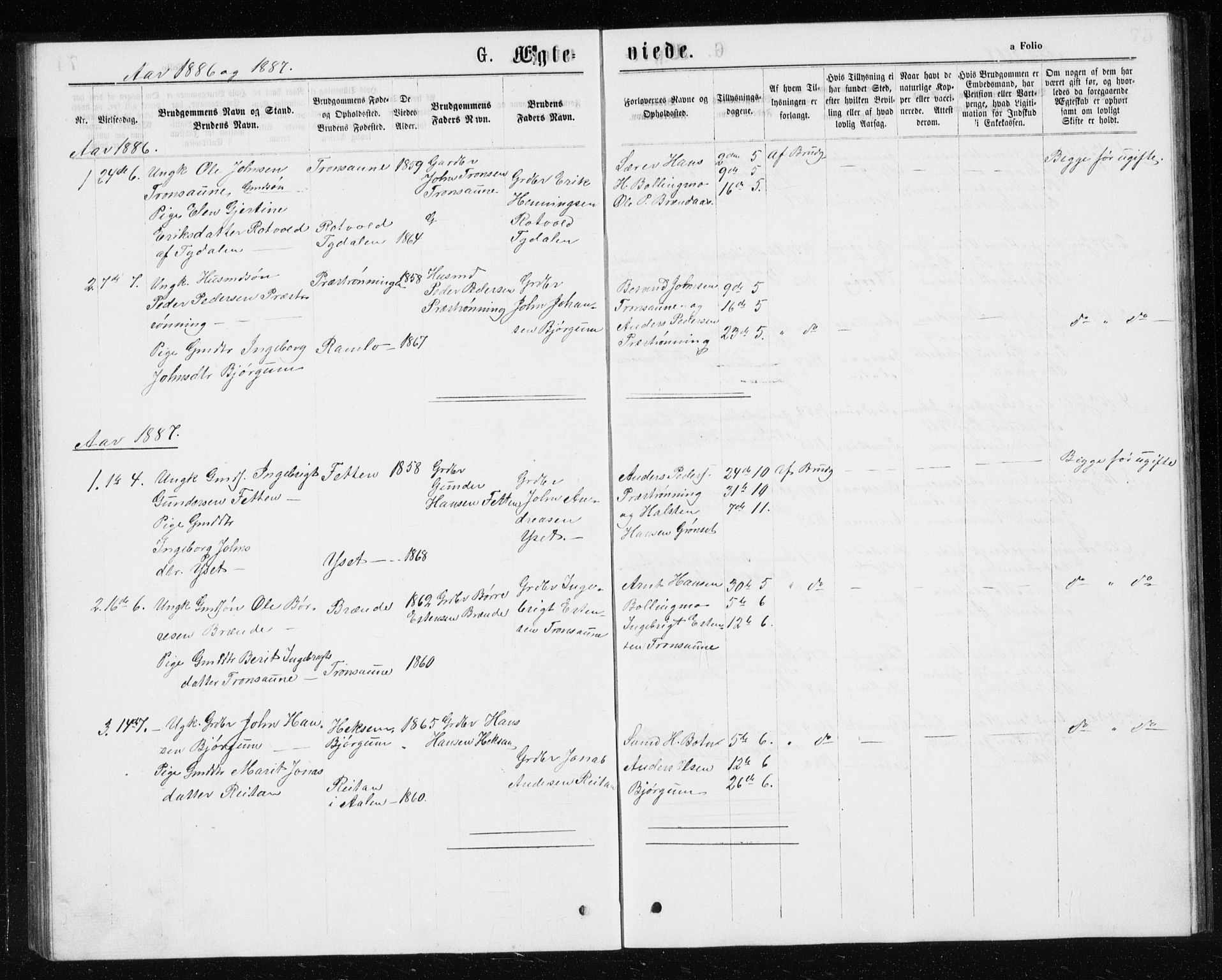 Ministerialprotokoller, klokkerbøker og fødselsregistre - Sør-Trøndelag, AV/SAT-A-1456/685/L0977: Klokkerbok nr. 685C02, 1879-1890