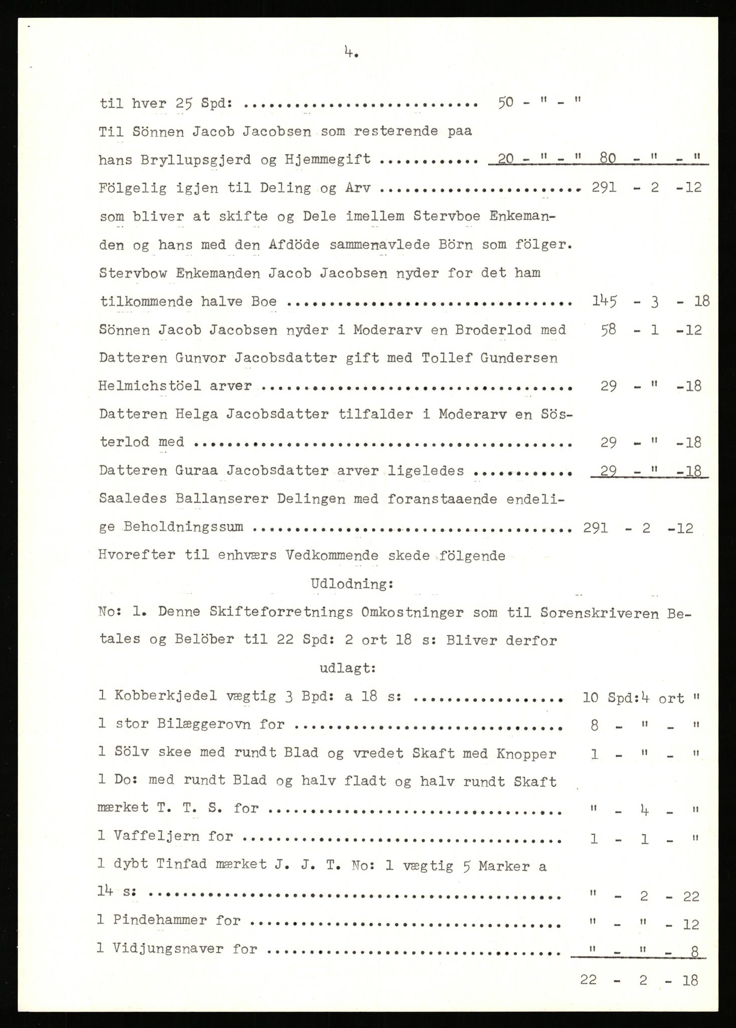 Statsarkivet i Stavanger, SAST/A-101971/03/Y/Yj/L0009: Avskrifter sortert etter gårdsnavn: Bjerge indre - Bjørndalen søndre, 1750-1930, s. 450