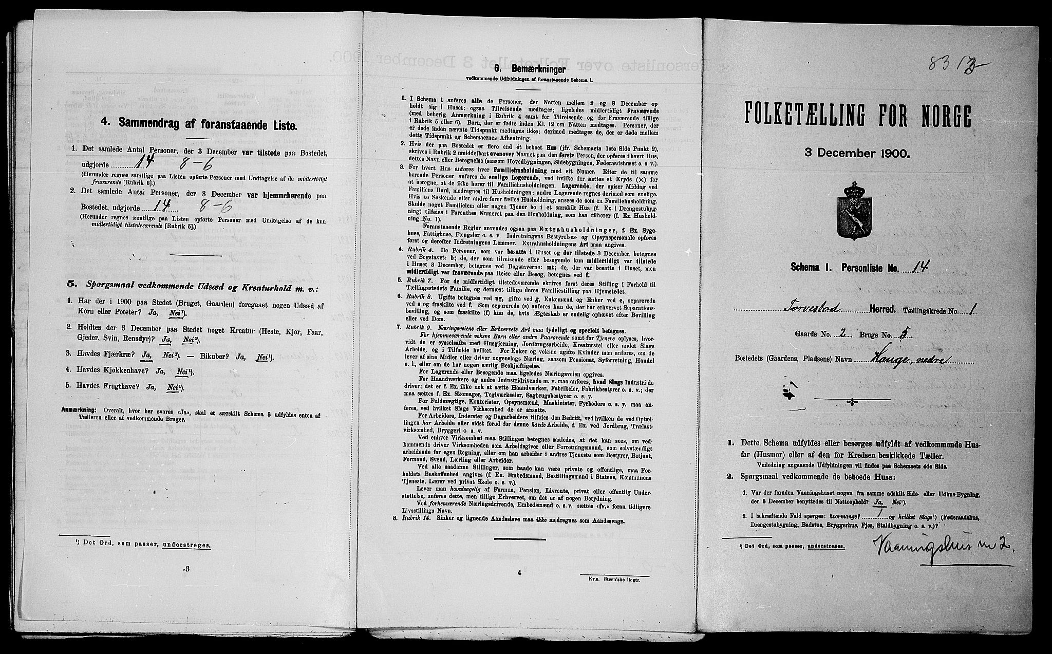 SAST, Folketelling 1900 for 1152 Torvastad herred, 1900, s. 93