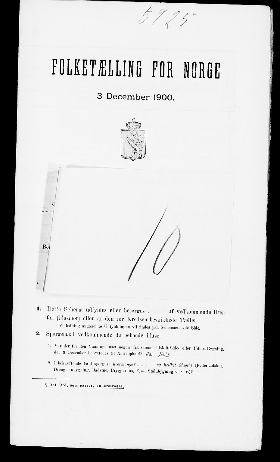 SAK, Folketelling 1900 for 0912 Vegårshei herred, 1900, s. 502