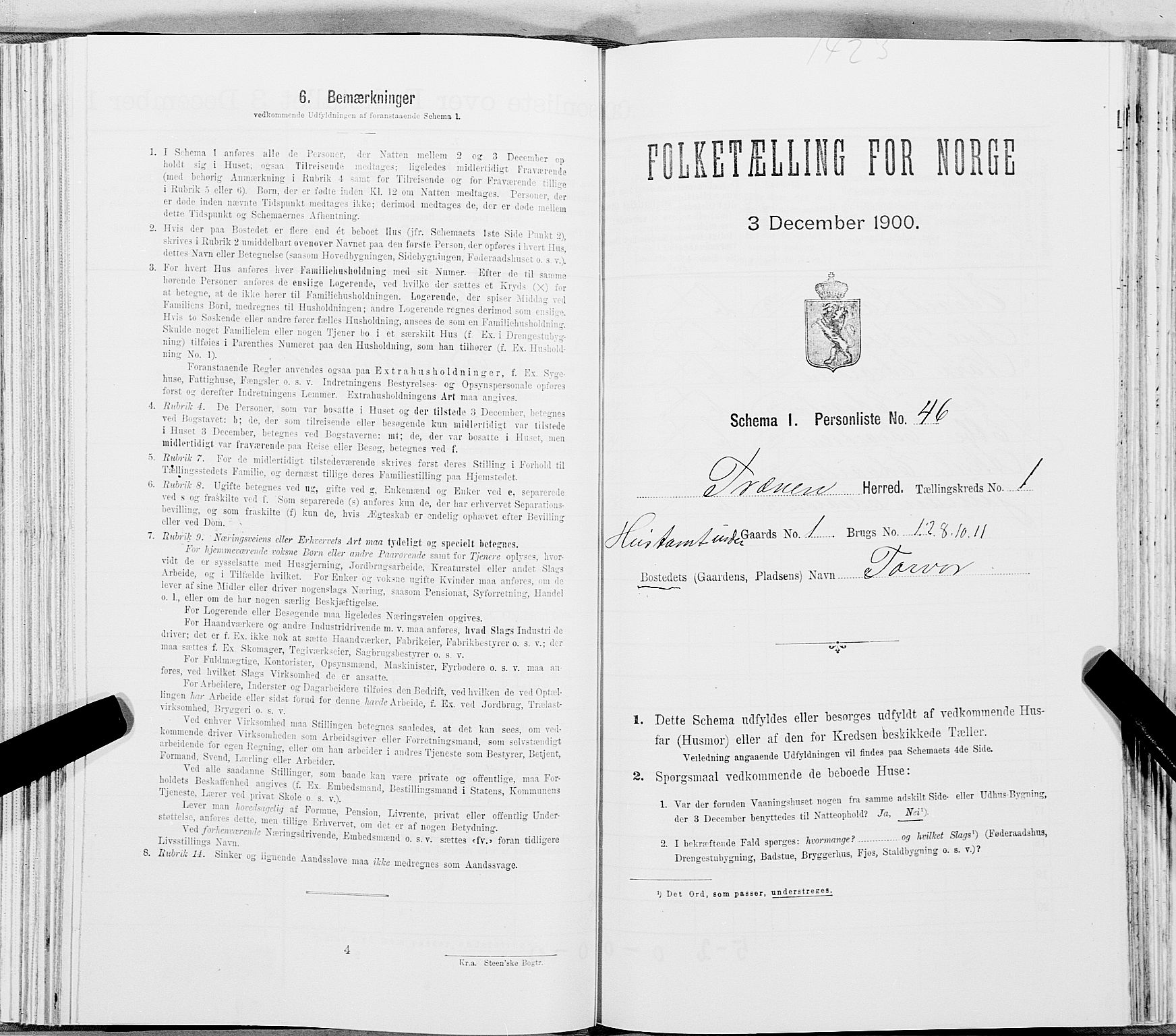 SAT, Folketelling 1900 for 1835 Træna herred, 1900, s. 145