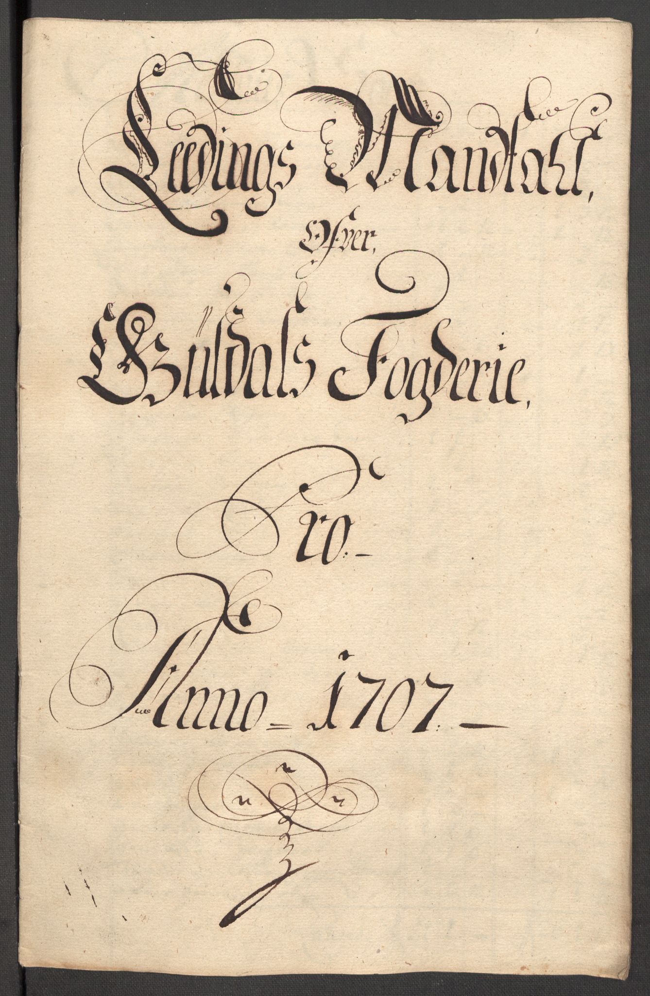 Rentekammeret inntil 1814, Reviderte regnskaper, Fogderegnskap, AV/RA-EA-4092/R60/L3957: Fogderegnskap Orkdal og Gauldal, 1707, s. 330