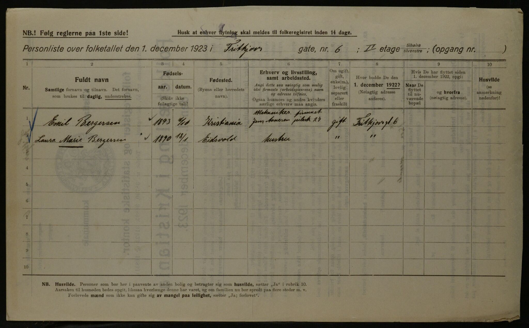 OBA, Kommunal folketelling 1.12.1923 for Kristiania, 1923, s. 30155