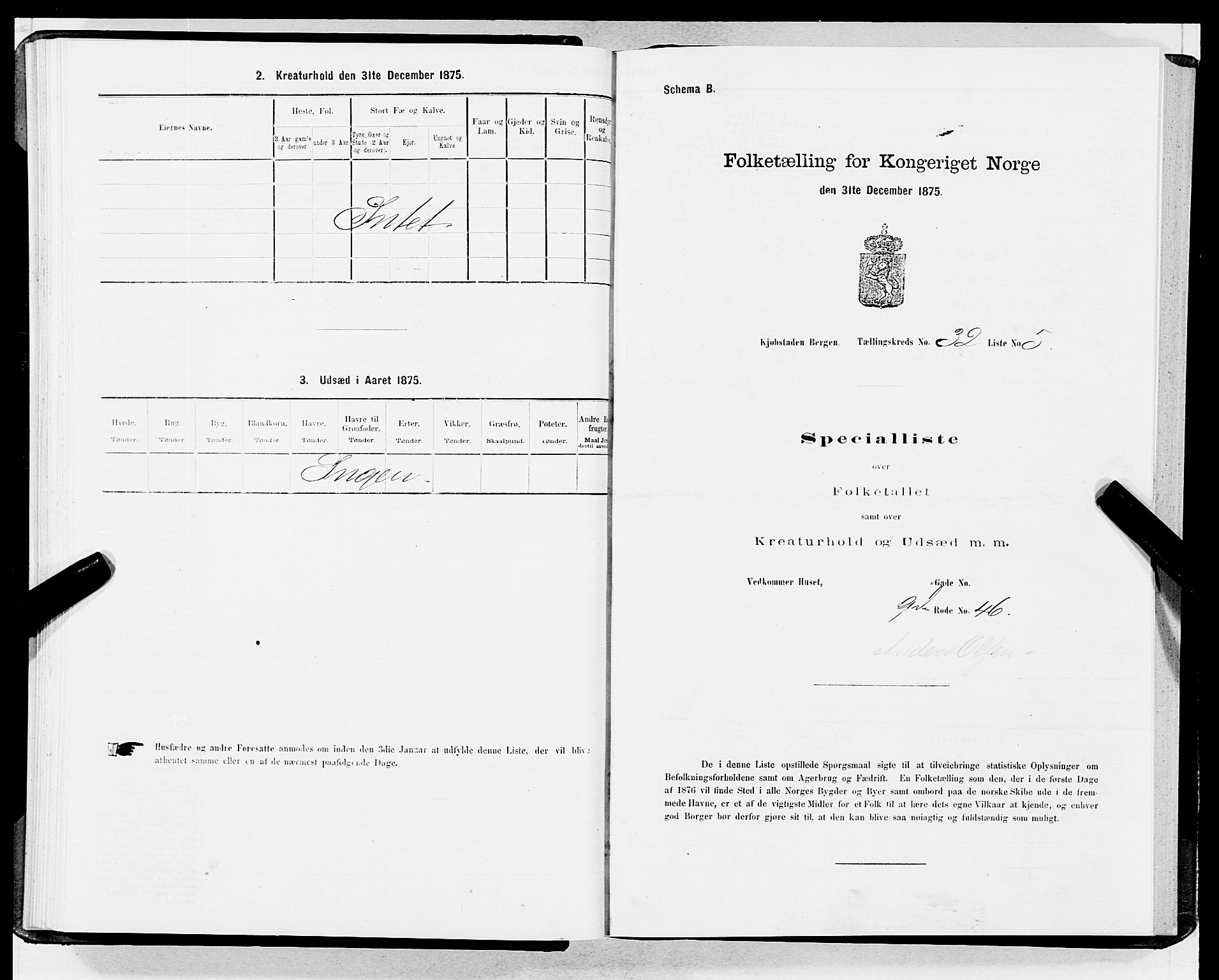 SAB, Folketelling 1875 for 1301 Bergen kjøpstad, 1875, s. 1629