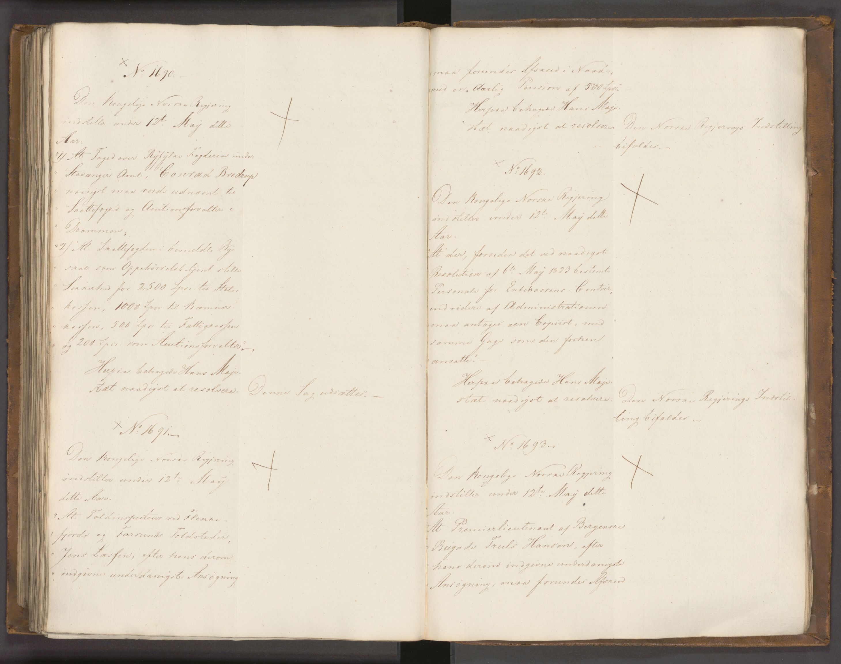 Statsrådssekretariatet, AV/RA-S-1001/A/Ab/L0022: Kgl. res. nr. 1210-1721, 1. halvår, 1826