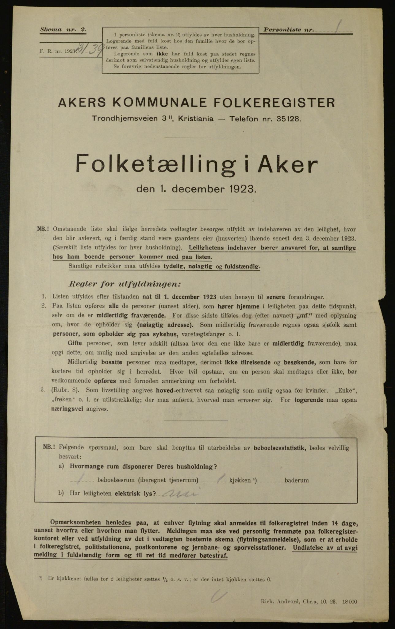 , Kommunal folketelling 1.12.1923 for Aker, 1923, s. 36020