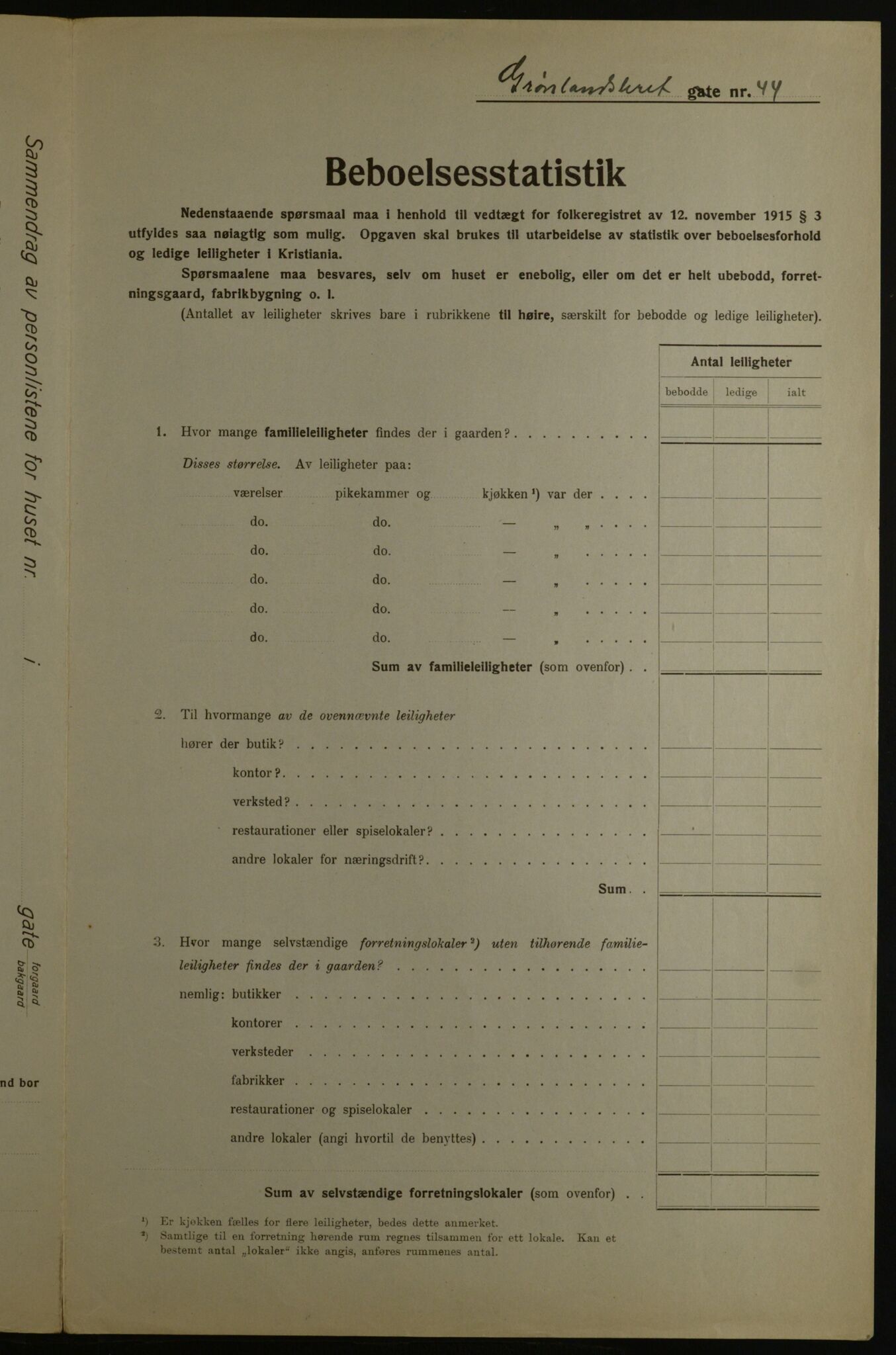 OBA, Kommunal folketelling 1.12.1923 for Kristiania, 1923, s. 143453