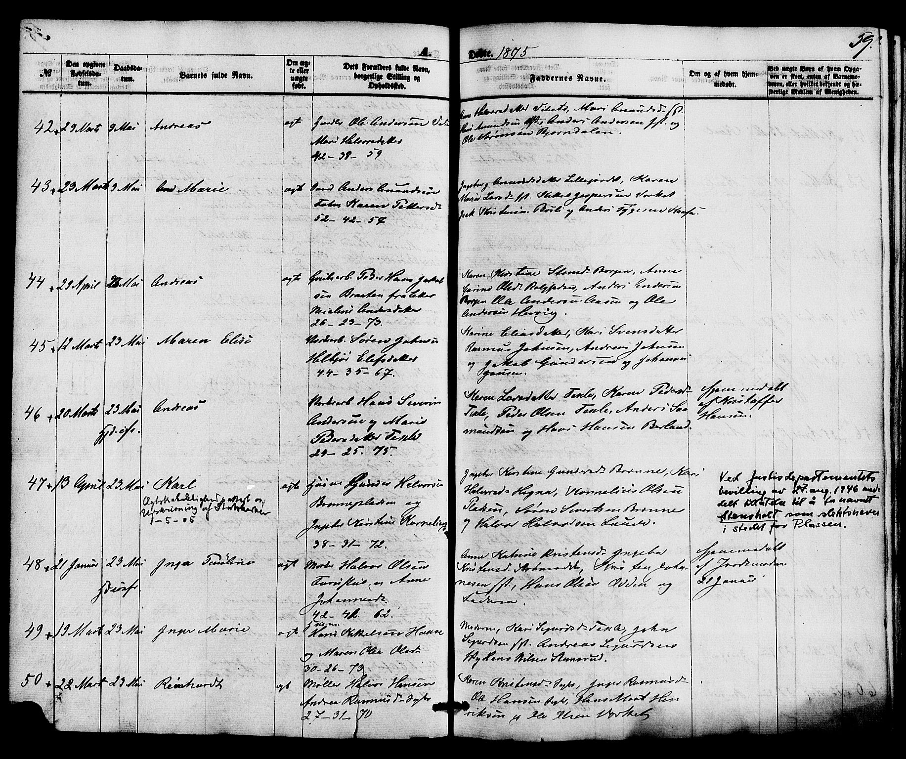 Holla kirkebøker, AV/SAKO-A-272/F/Fa/L0007: Ministerialbok nr. 7, 1869-1881, s. 59
