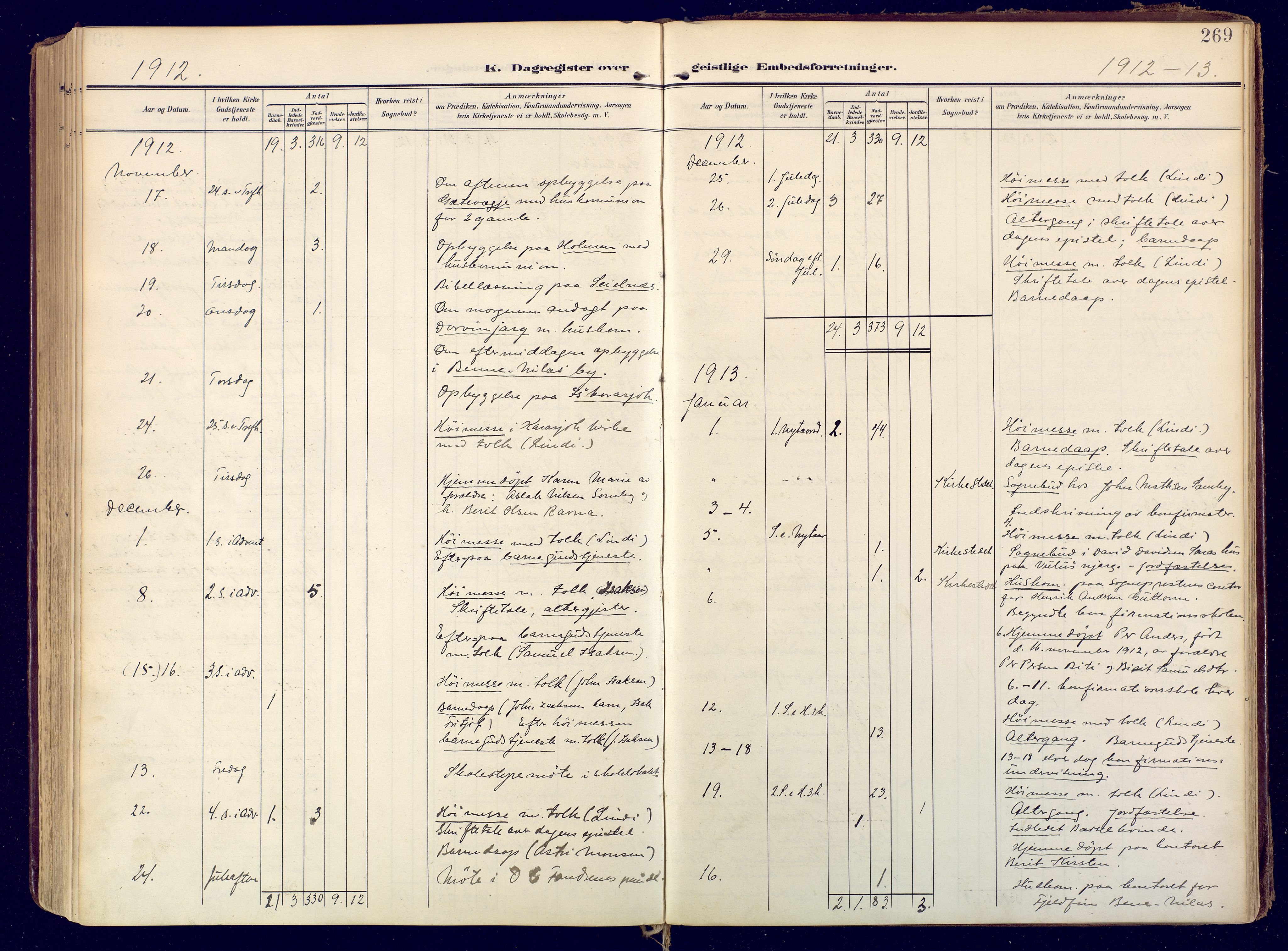 Karasjok sokneprestkontor, SATØ/S-1352/H/Ha: Ministerialbok nr. 3, 1907-1926, s. 269