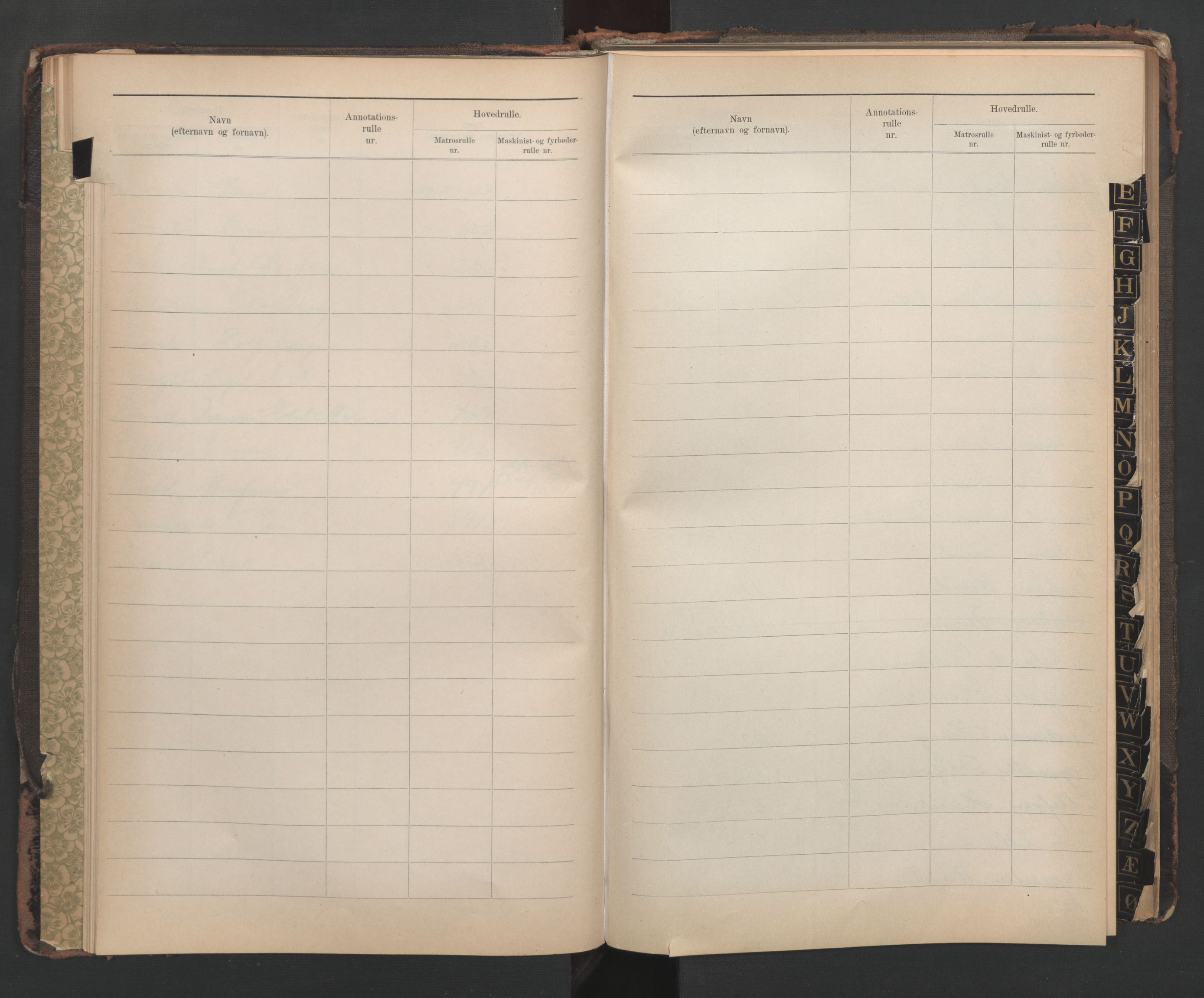 Horten innrulleringskontor, AV/SAKO-A-785/G/Ga/L0003: Register for midlertidige patenter, 1860-1948, s. 12