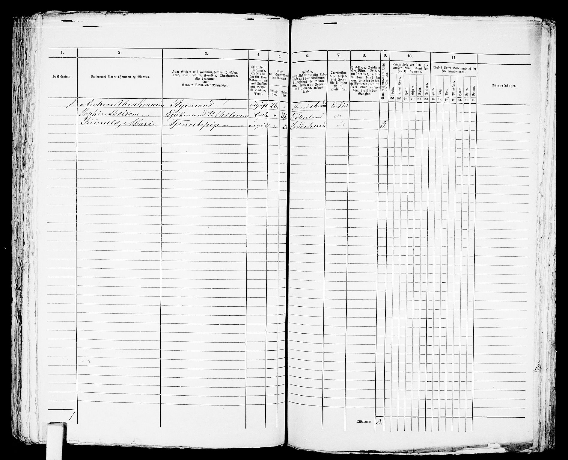 RA, Folketelling 1865 for 0706B Sandeherred prestegjeld, Sandefjord kjøpstad, 1865, s. 326