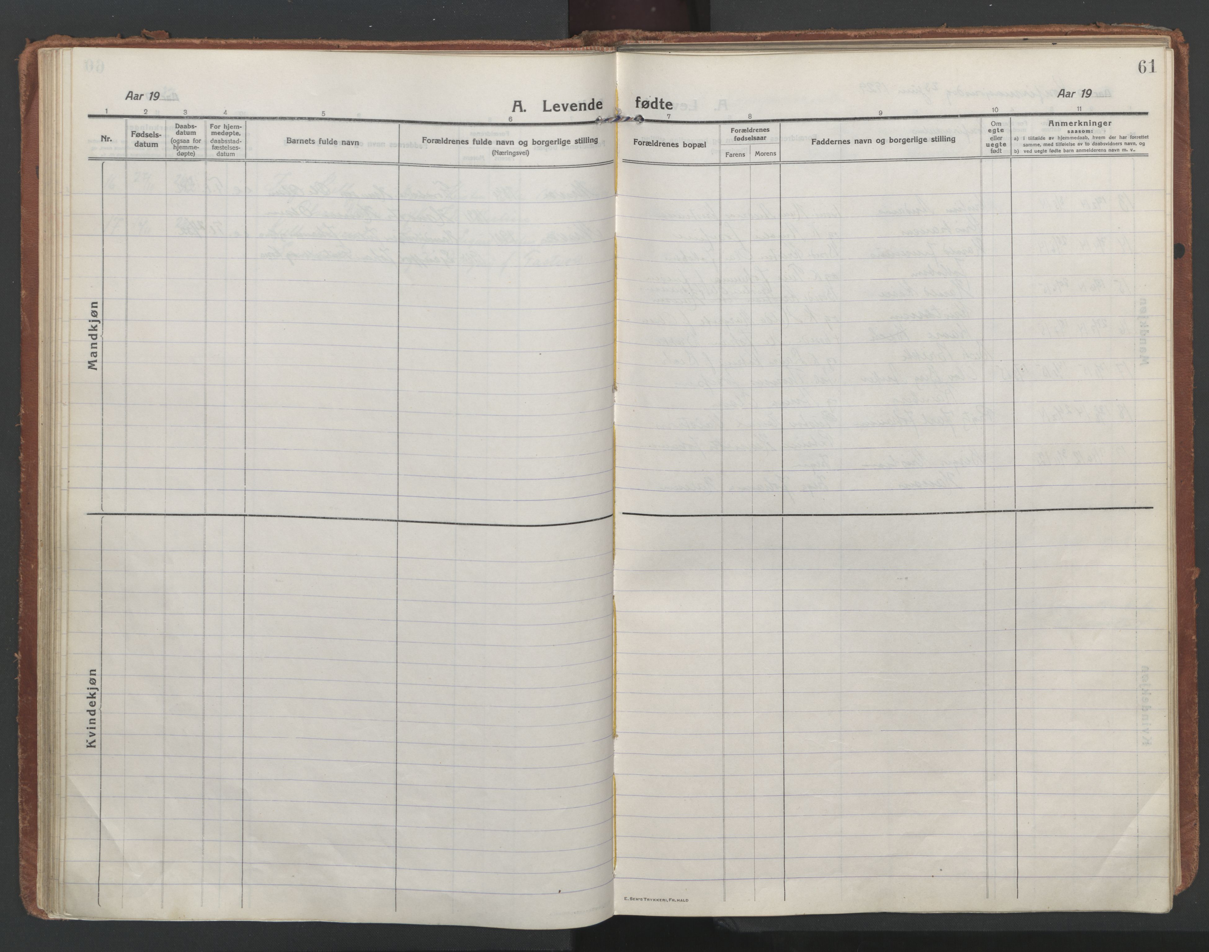 Ministerialprotokoller, klokkerbøker og fødselsregistre - Nordland, SAT/A-1459/852/L0748: Ministerialbok nr. 852A18, 1913-1932, s. 61