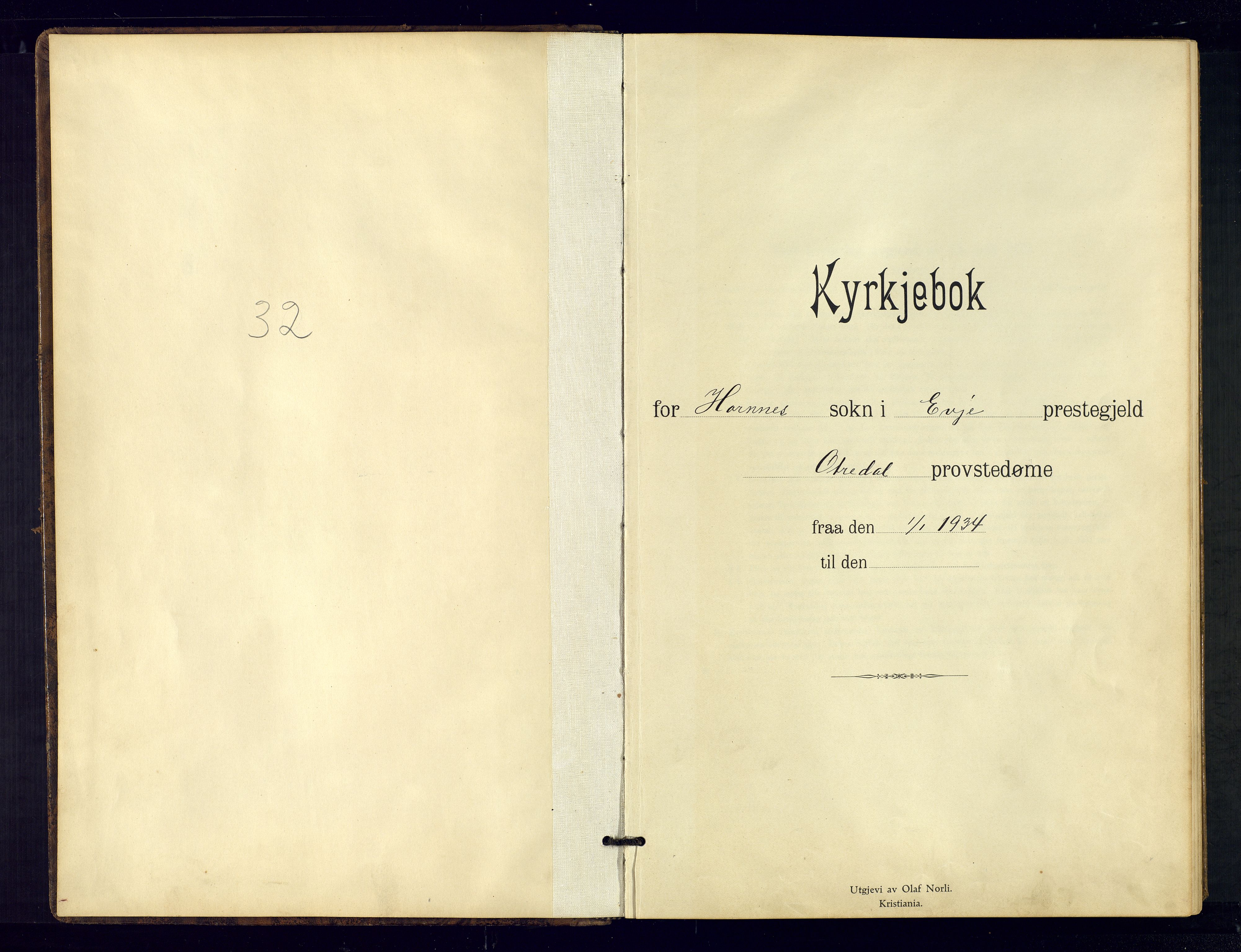 Evje sokneprestkontor, SAK/1111-0008/F/Fb/Fbb/L0004: Klokkerbok nr. B-4, 1934-1970