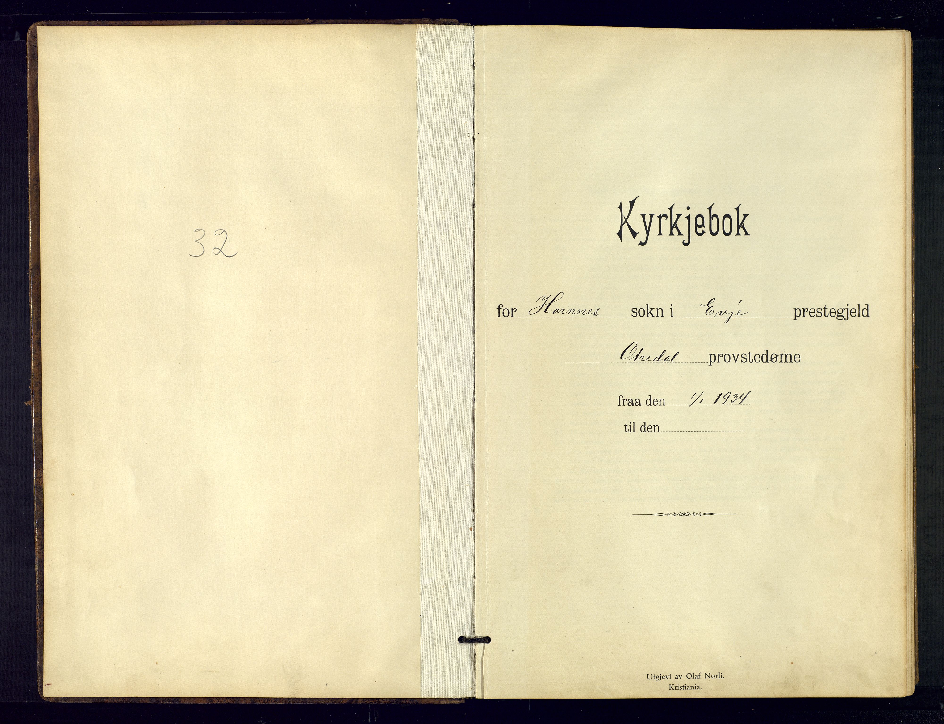 Evje sokneprestkontor, AV/SAK-1111-0008/F/Fb/Fbb/L0004: Klokkerbok nr. B-4, 1934-1970
