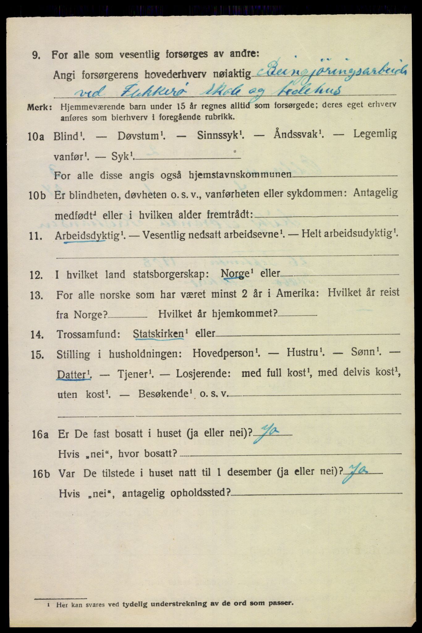SAK, Folketelling 1920 for 1012 Oddernes herred, 1920, s. 3386