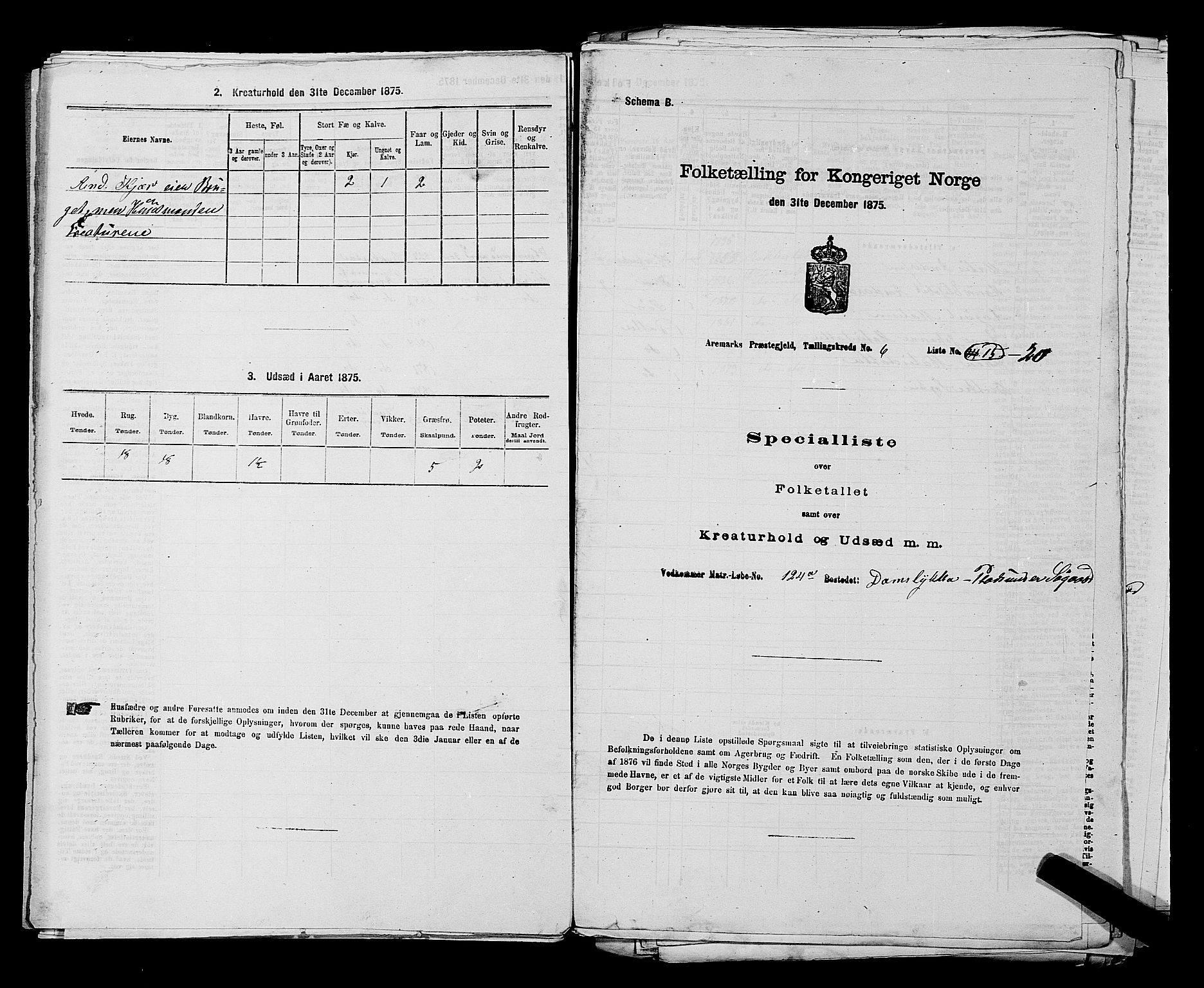 RA, Folketelling 1875 for 0118P Aremark prestegjeld, 1875, s. 856