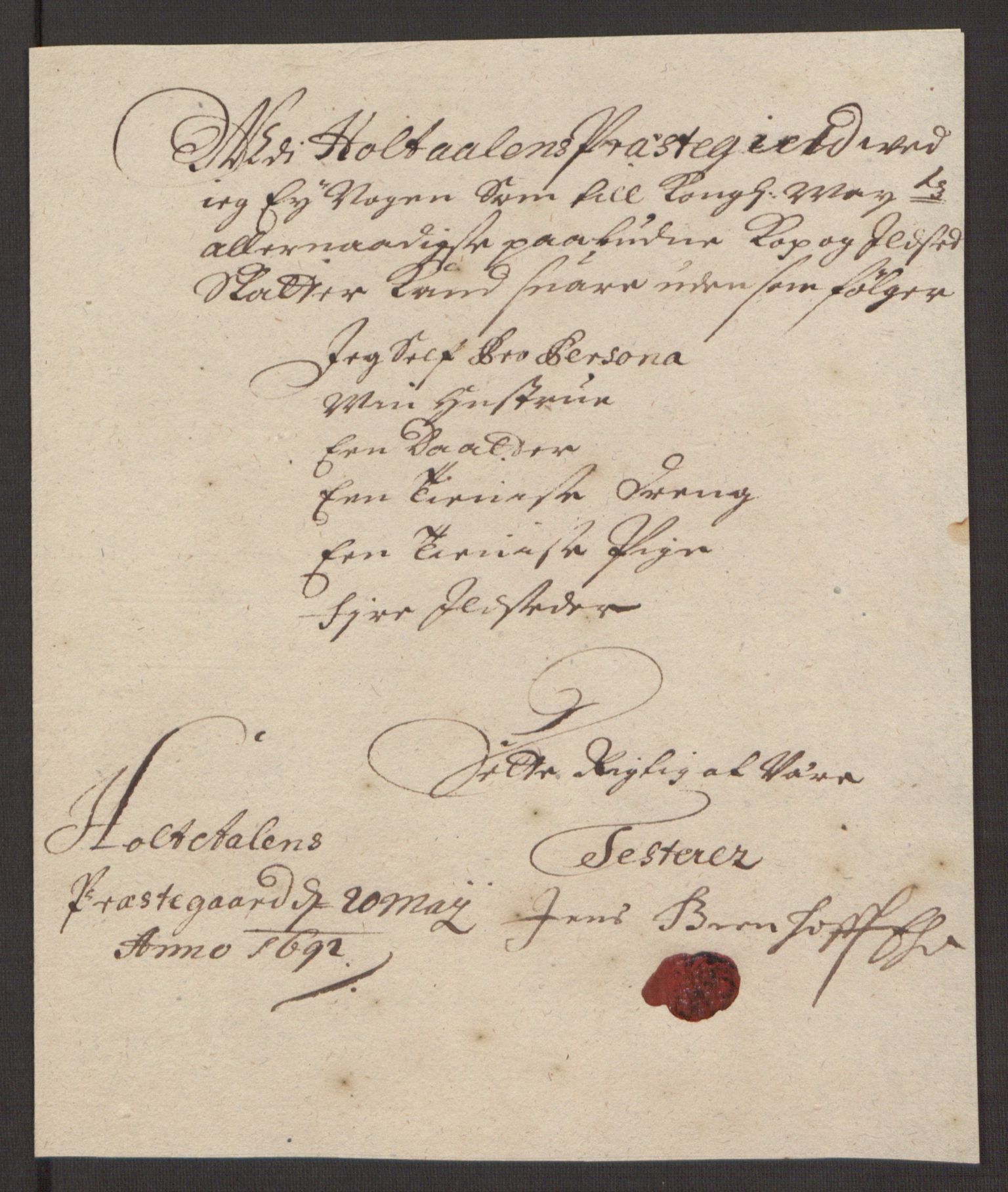 Rentekammeret inntil 1814, Reviderte regnskaper, Fogderegnskap, RA/EA-4092/R59/L3942: Fogderegnskap Gauldal, 1692, s. 147