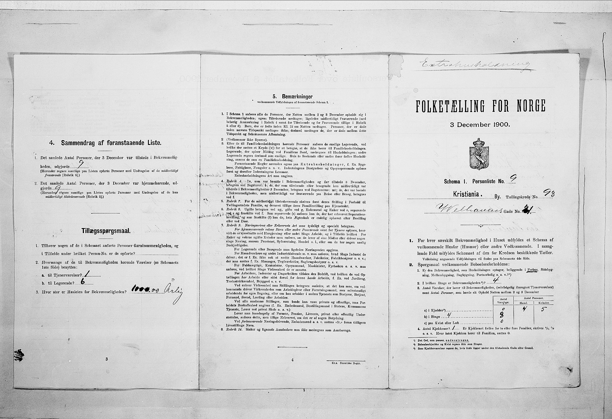 SAO, Folketelling 1900 for 0301 Kristiania kjøpstad, 1900, s. 111241