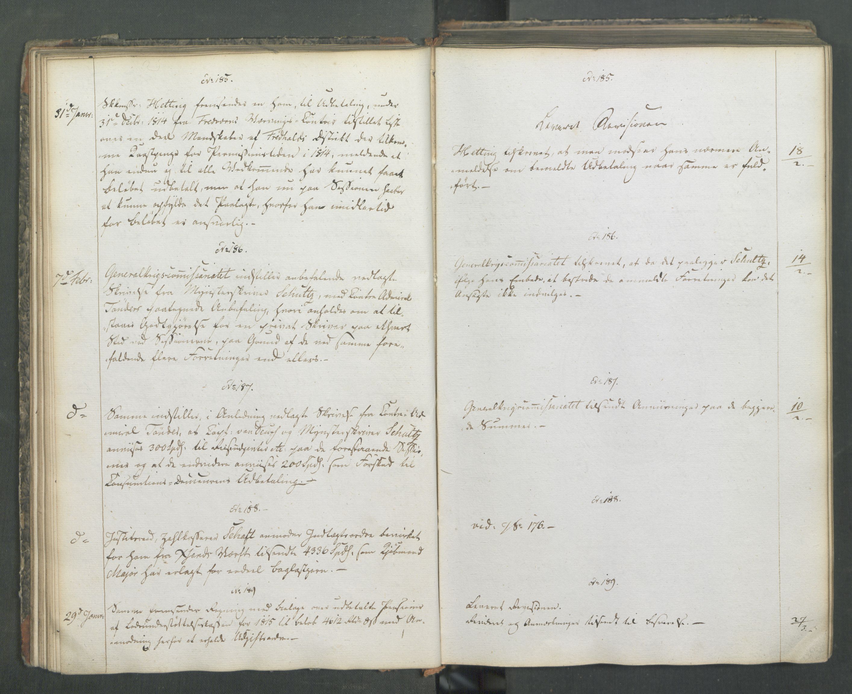 Marinedepartementet/ Marine- og postdepartementet, AV/RA-RAFA-3792/C/L0004a: 7de Departements Journal, 1817