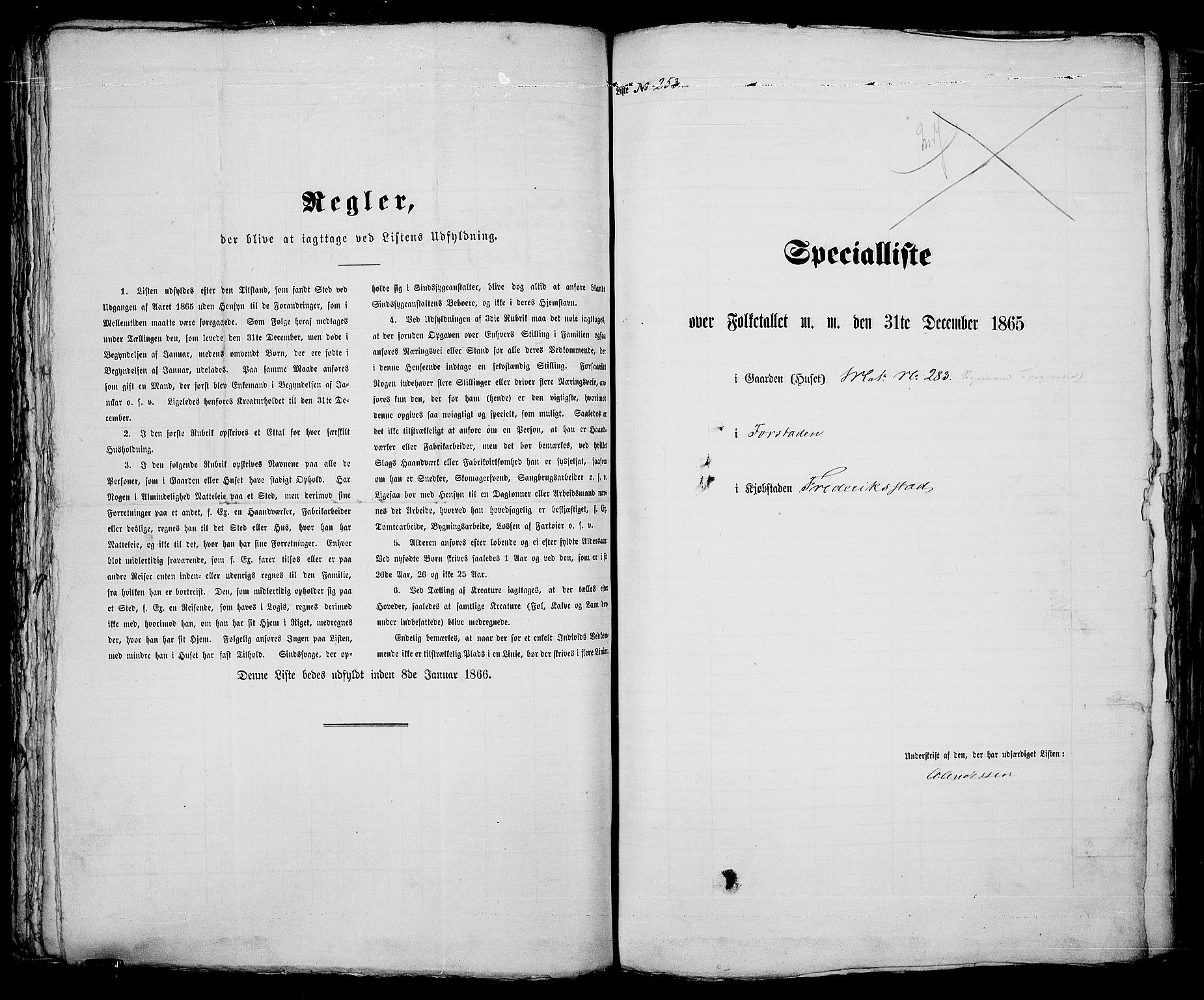 RA, Folketelling 1865 for 0103B Fredrikstad prestegjeld, Fredrikstad kjøpstad, 1865, s. 536