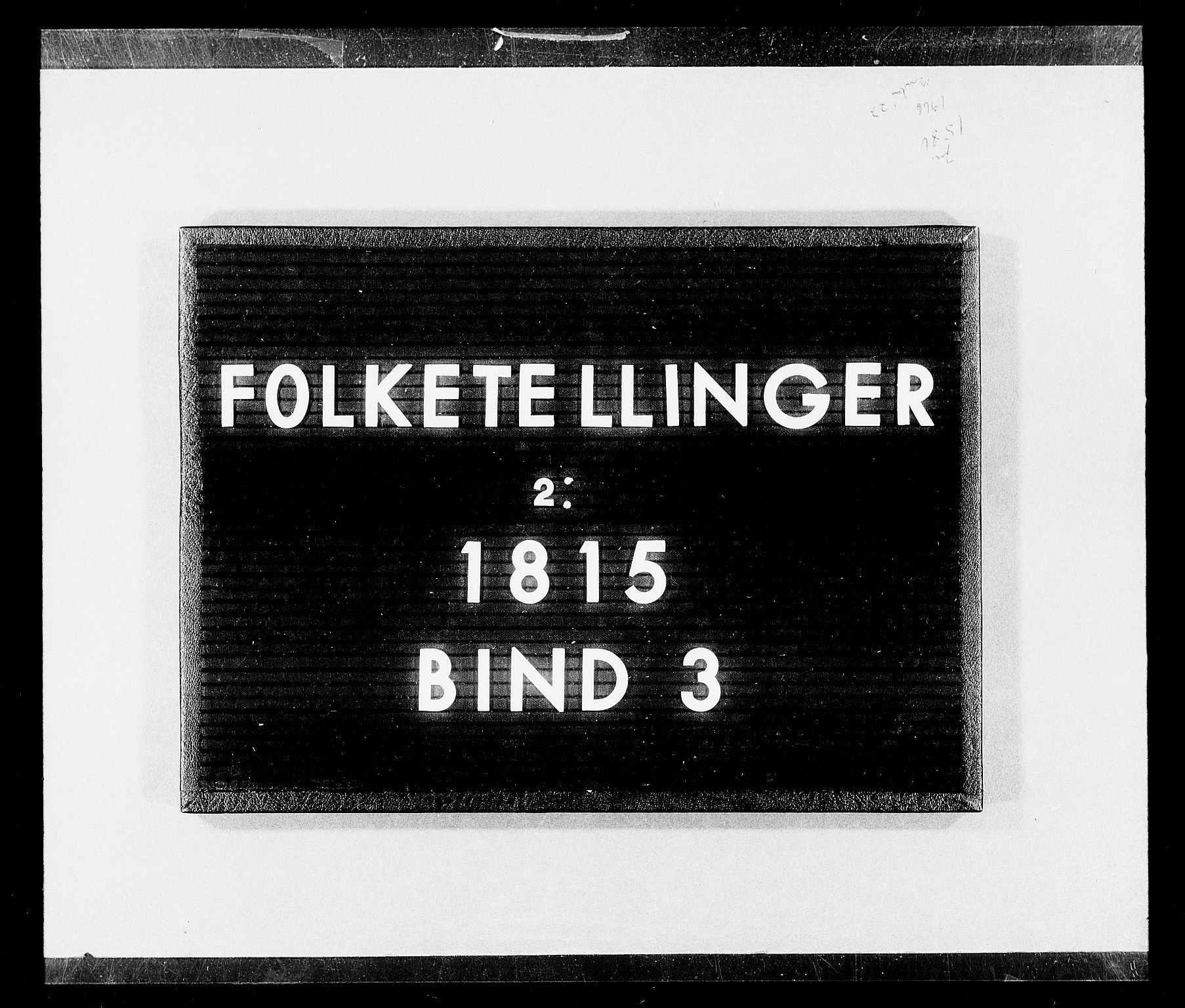RA, Folketellingen 1815, bind 3: Tromsø stift og byene, 1815, s. 1