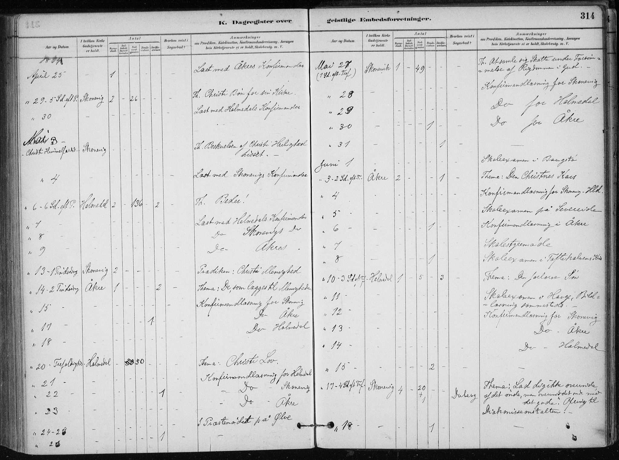 Skånevik sokneprestembete, AV/SAB-A-77801/H/Haa: Ministerialbok nr. B 1, 1879-1914, s. 314