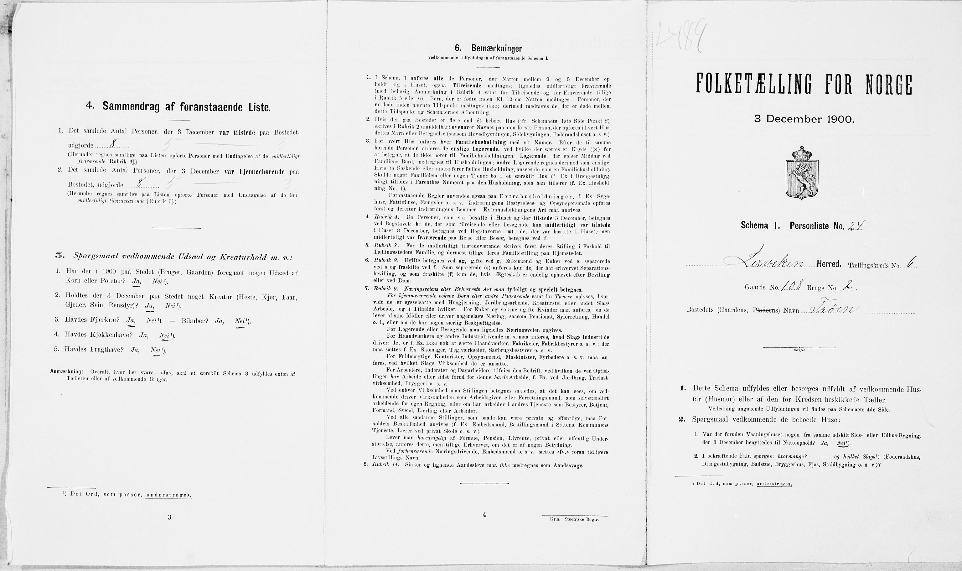 SAT, Folketelling 1900 for 1718 Leksvik herred, 1900, s. 817