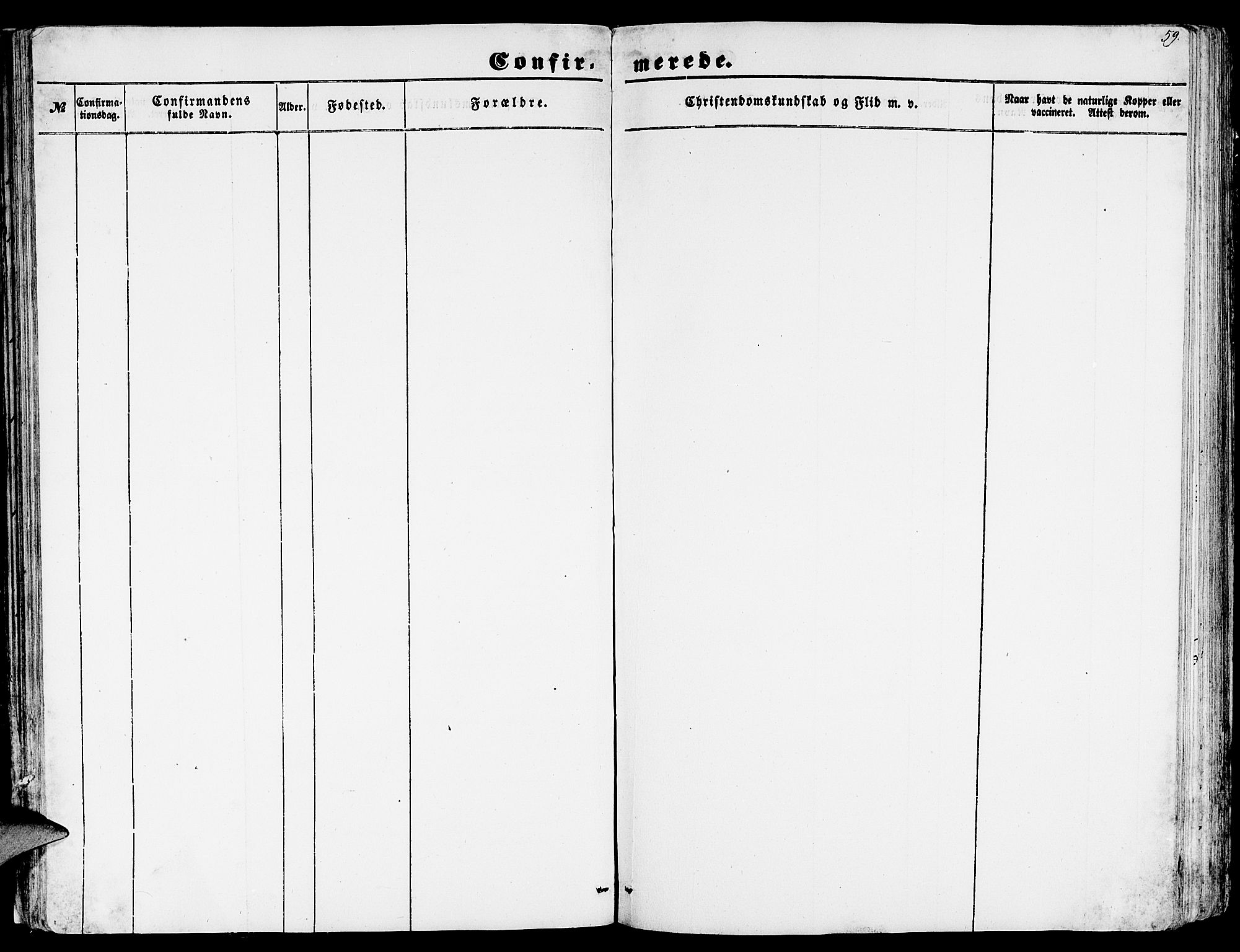 Gaular sokneprestembete, SAB/A-80001/H/Hab: Klokkerbok nr. A 1, 1853-1864, s. 59