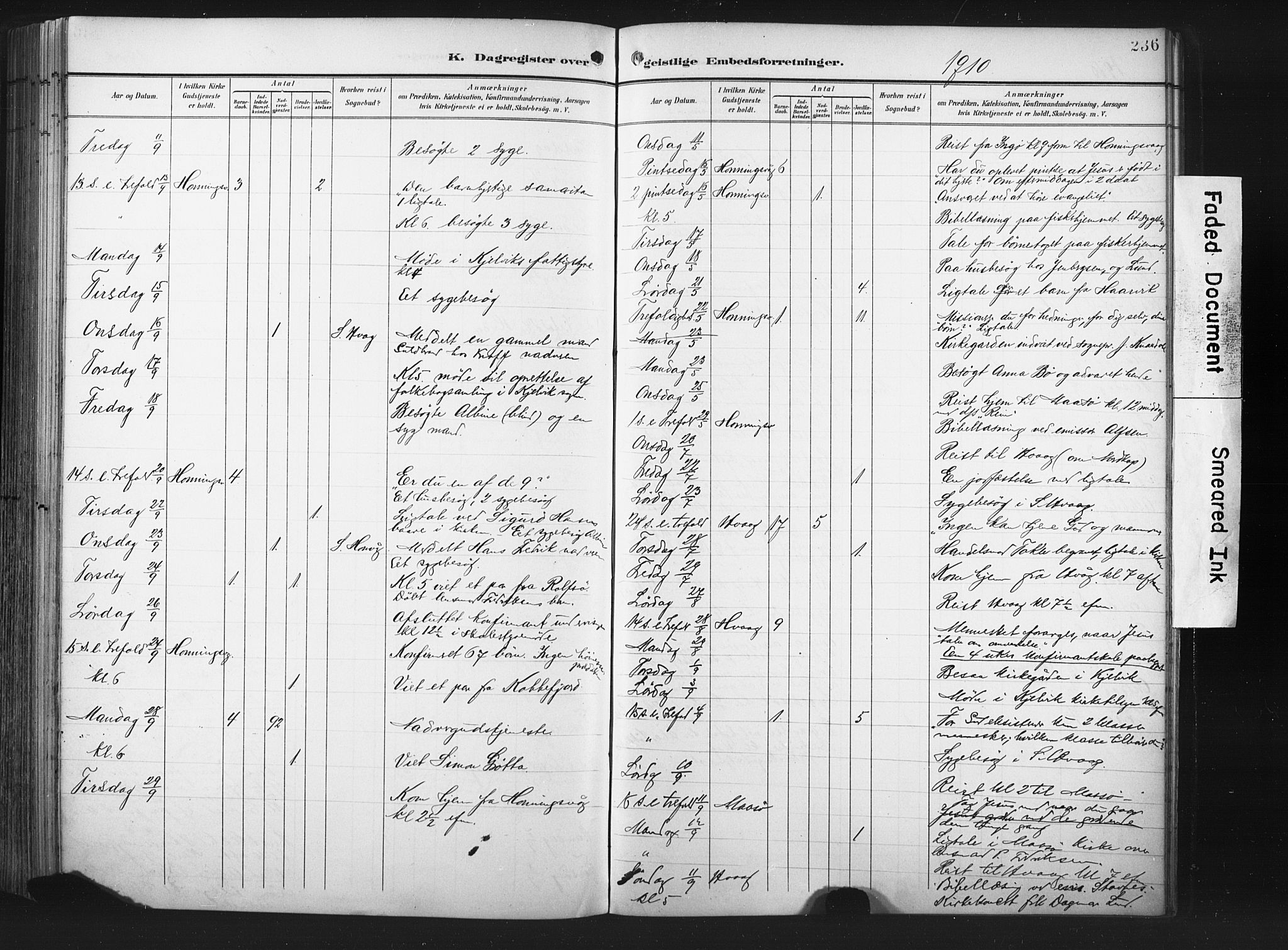 Måsøy sokneprestkontor, AV/SATØ-S-1348/H/Ha/L0008kirke: Ministerialbok nr. 8, 1900-1910, s. 236