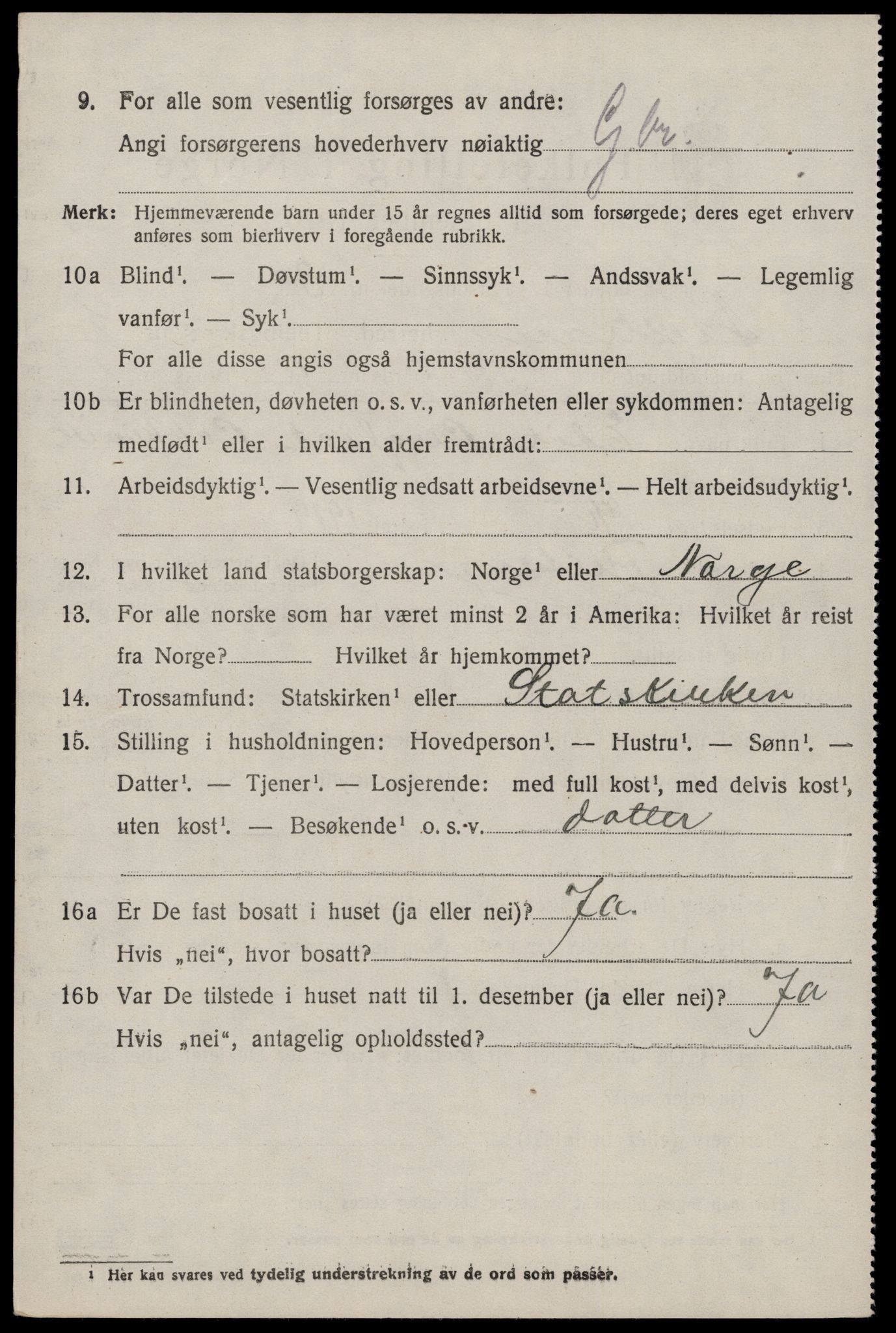 SAST, Folketelling 1920 for 1139 Nedstrand herred, 1920, s. 1316