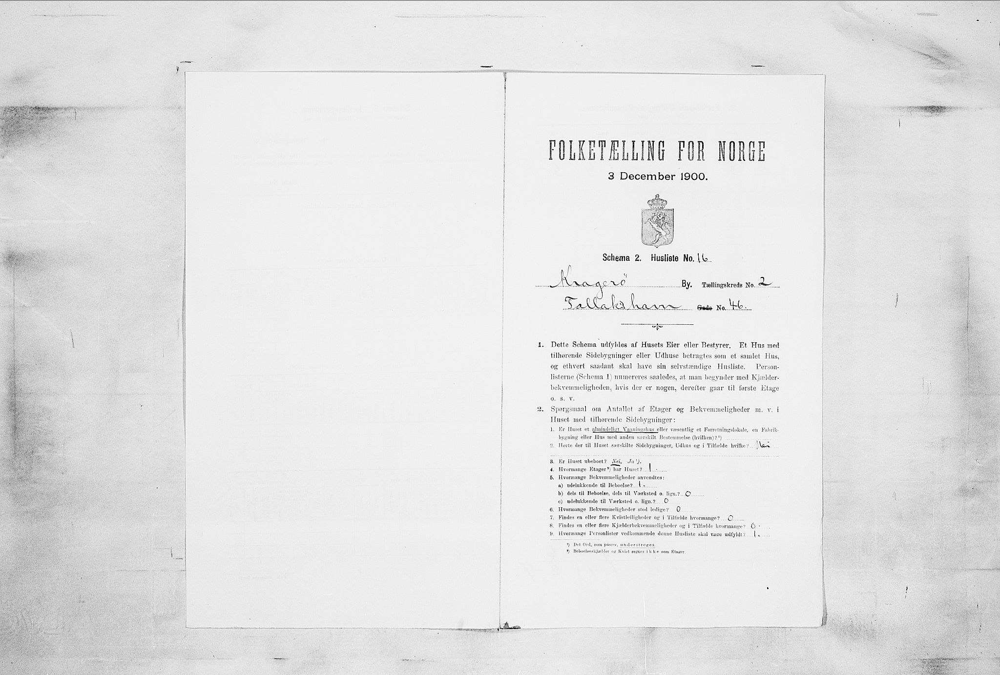 SAKO, Folketelling 1900 for 0801 Kragerø kjøpstad, 1900, s. 264