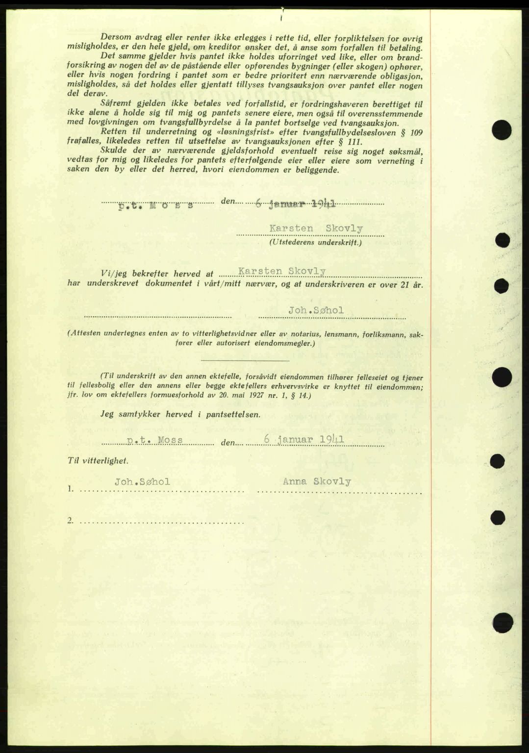 Moss sorenskriveri, SAO/A-10168: Pantebok nr. B10, 1940-1941, Dagboknr: 57/1941