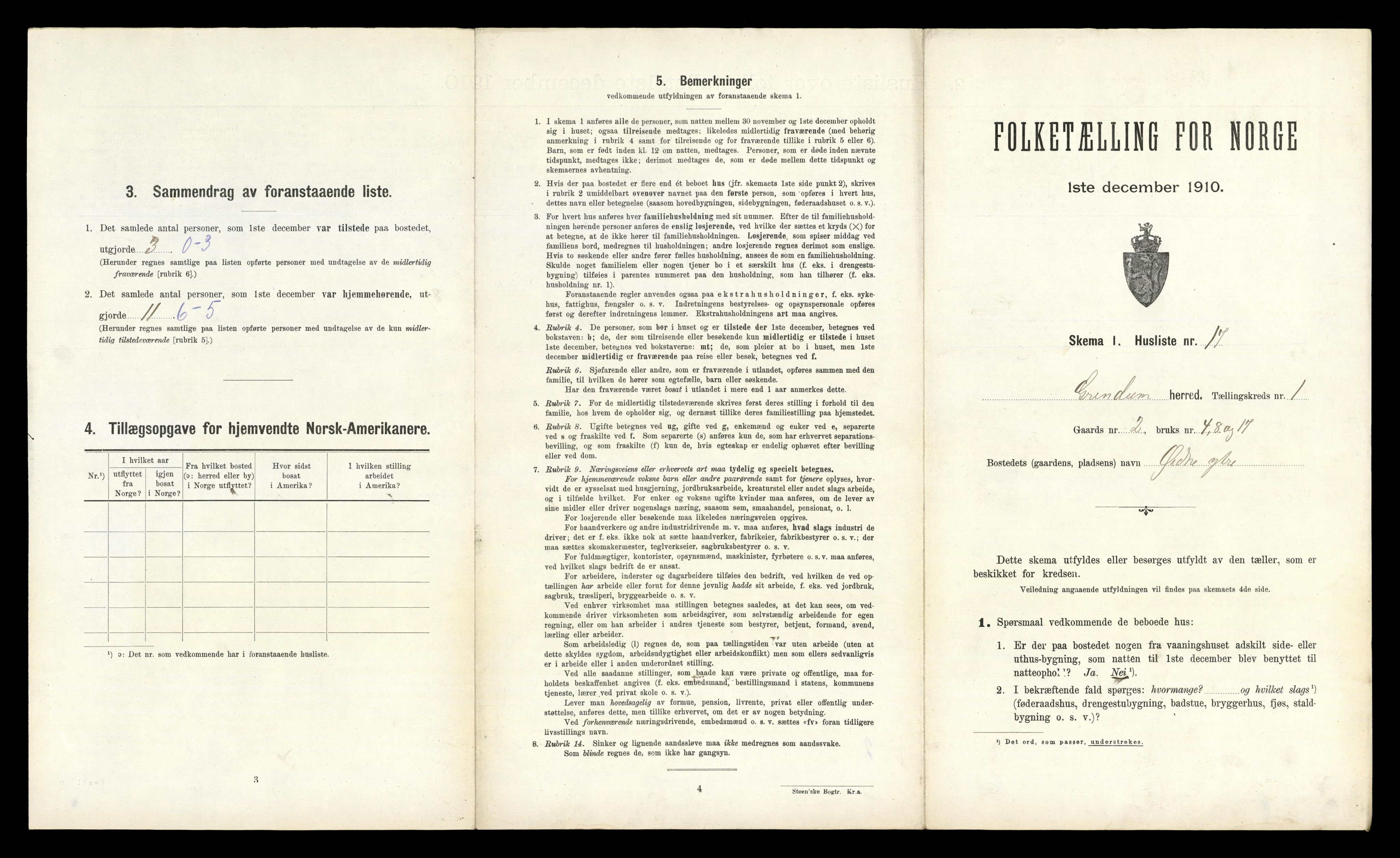 RA, Folketelling 1910 for 1025 Grindheim herred, 1910, s. 57