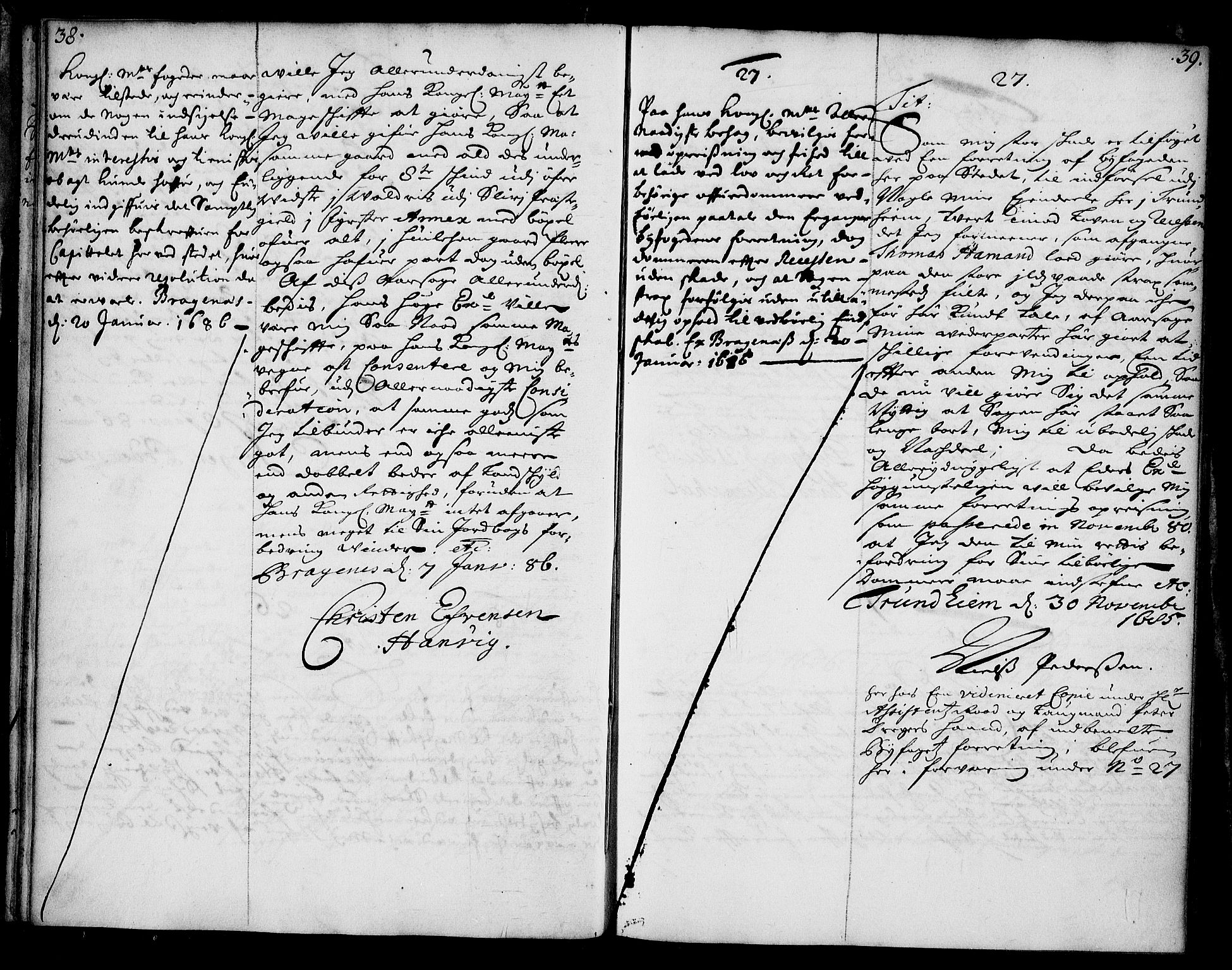 Stattholderembetet 1572-1771, AV/RA-EA-2870/Ae/L0002: Supplikasjons- og resolusjonsprotokoll, 1686, s. 38-39